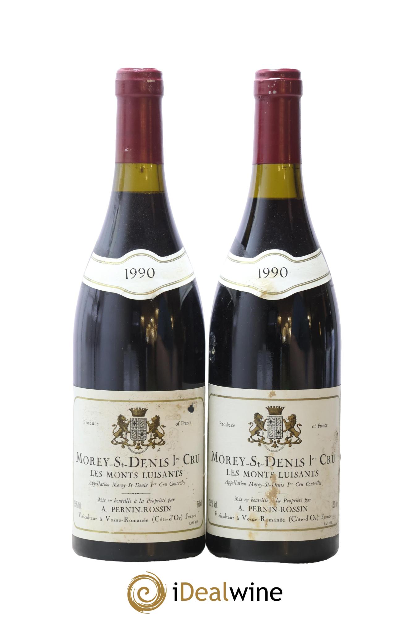 Morey-Saint-Denis 1er Cru Les Monts Luisants Perrin Rossin 1990 - Lot de 2 bouteilles - 0