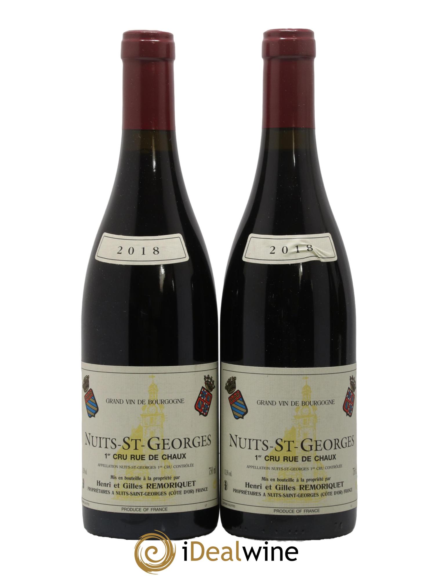 Nuits-Saint-Georges 1er Cru Rue de Chaux Gilles Remoriquet 2018 - Lot de 2 bouteilles - 0