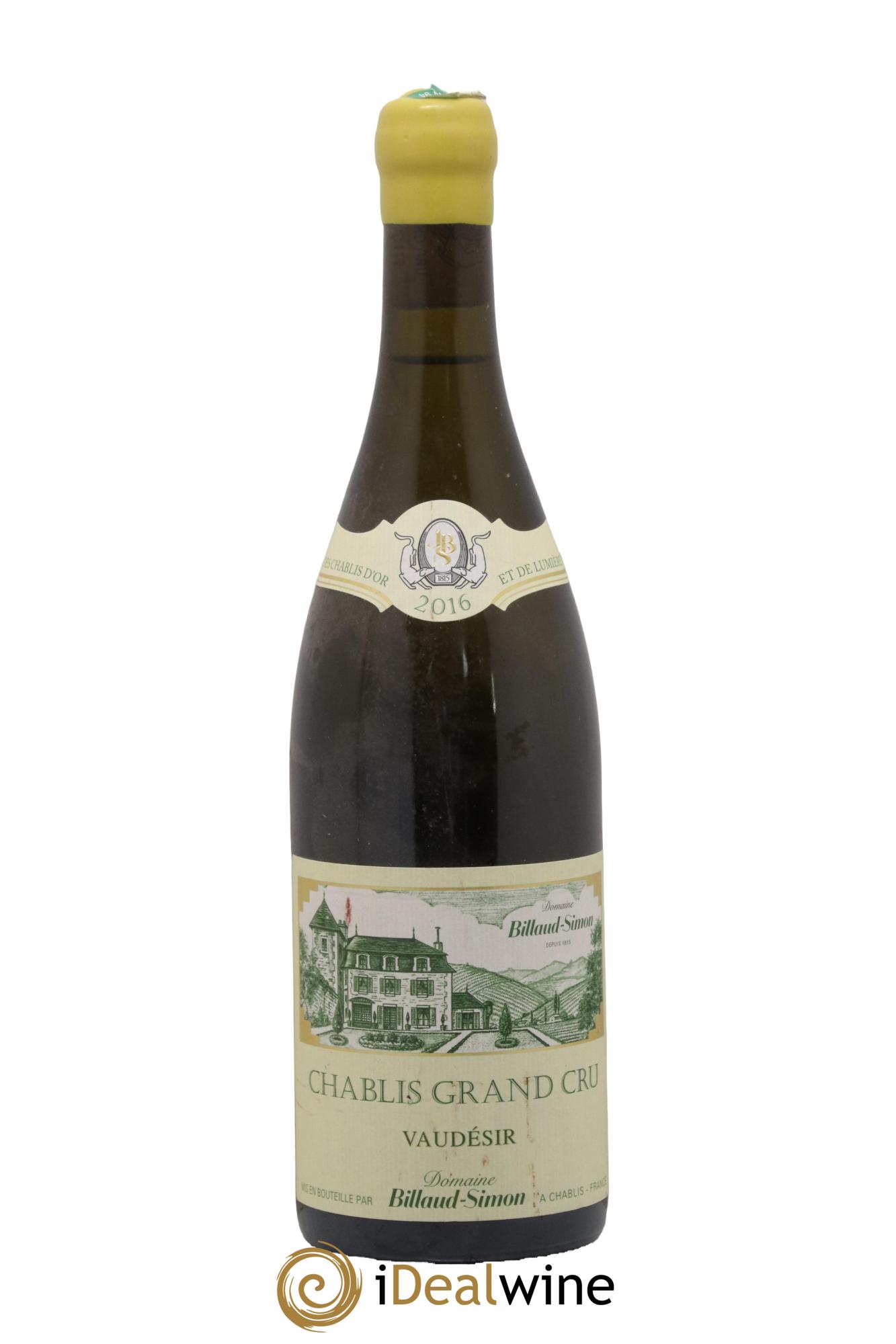 Chablis Grand Cru Vaudésir Billaud-Simon (Domaine) 2016 - Lot de 1 bouteille - 0