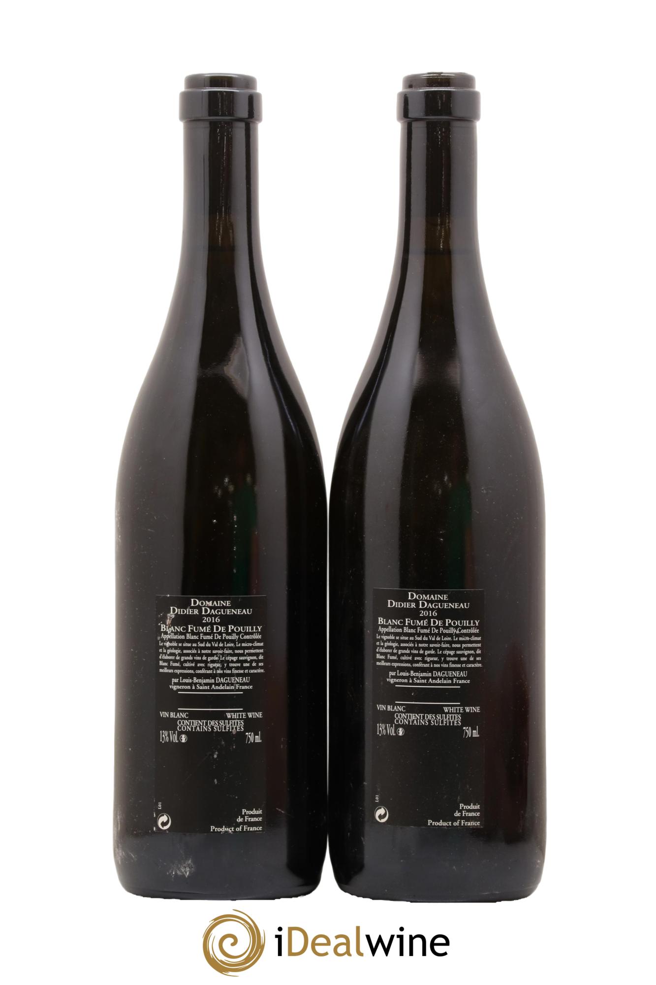 Vin de France (anciennement Pouilly-Fumé) Silex Dagueneau (Domaine Didier - Louis-Benjamin) 2016 - Lot de 2 bouteilles - 1