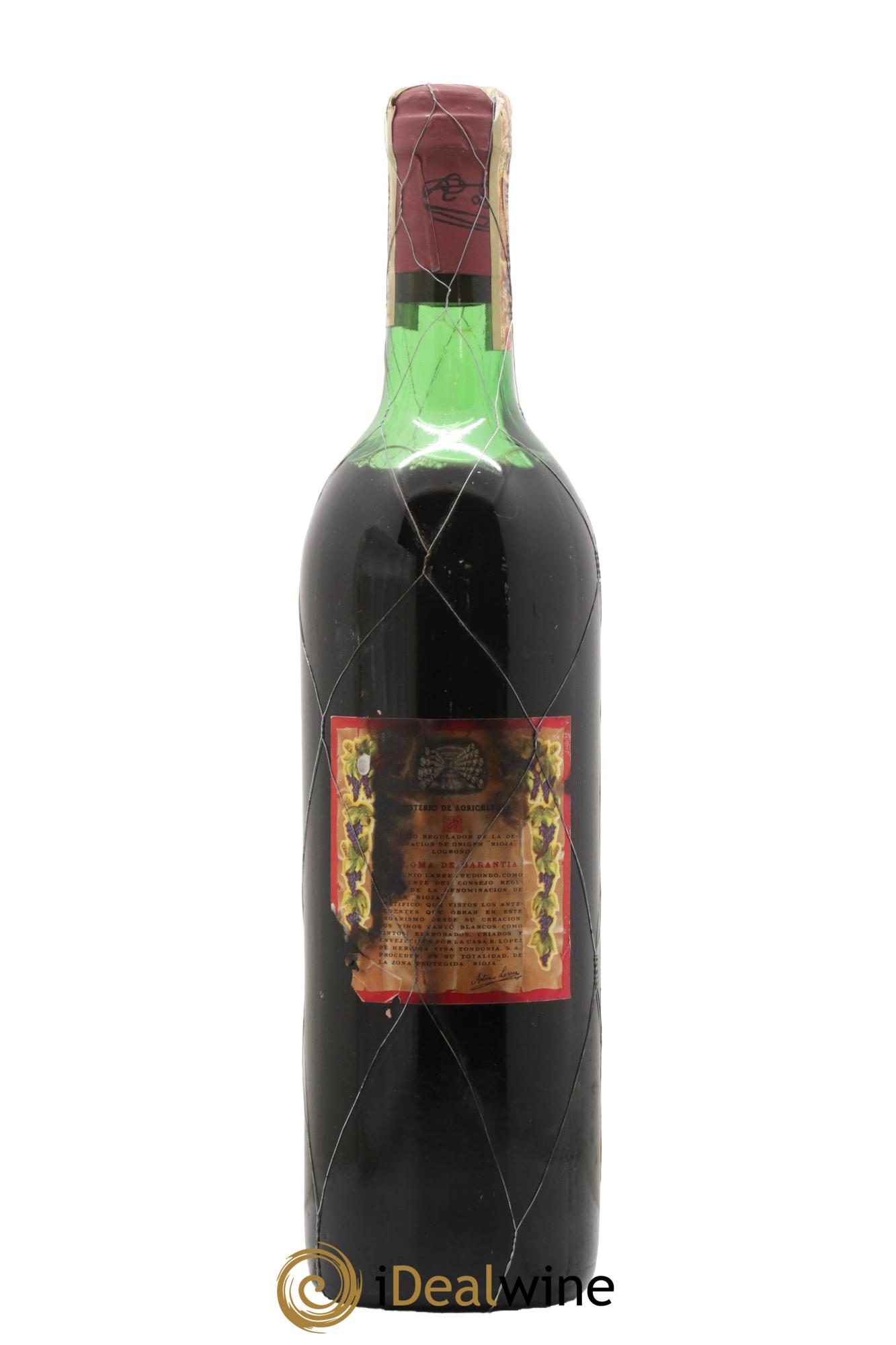 Rioja DOCA Reserva Vina Tondonia R. Lopez de Heredia 1961 - Lot of 1 bottle - 1