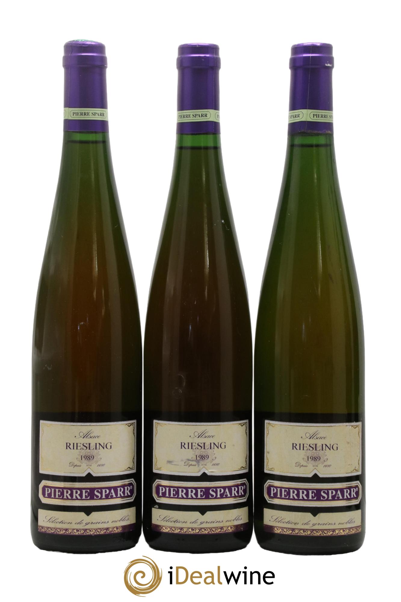 Alsace Riesling Sélection de Grains Nobles Pierre Sparr  1989 - Posten von 3 Flaschen - 0