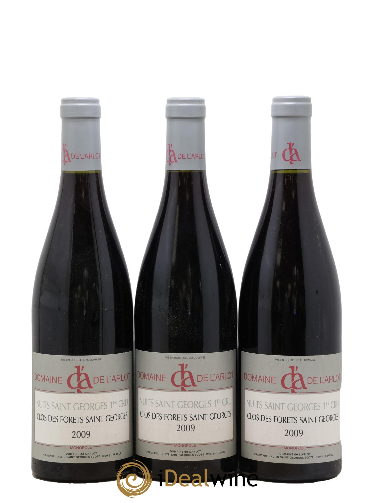 Nuits-Saint-Georges 1er Cru Clos des Forêts Saint-Georges Domaine de l'Arlot 2009 - Lot de 3 bouteilles - 0