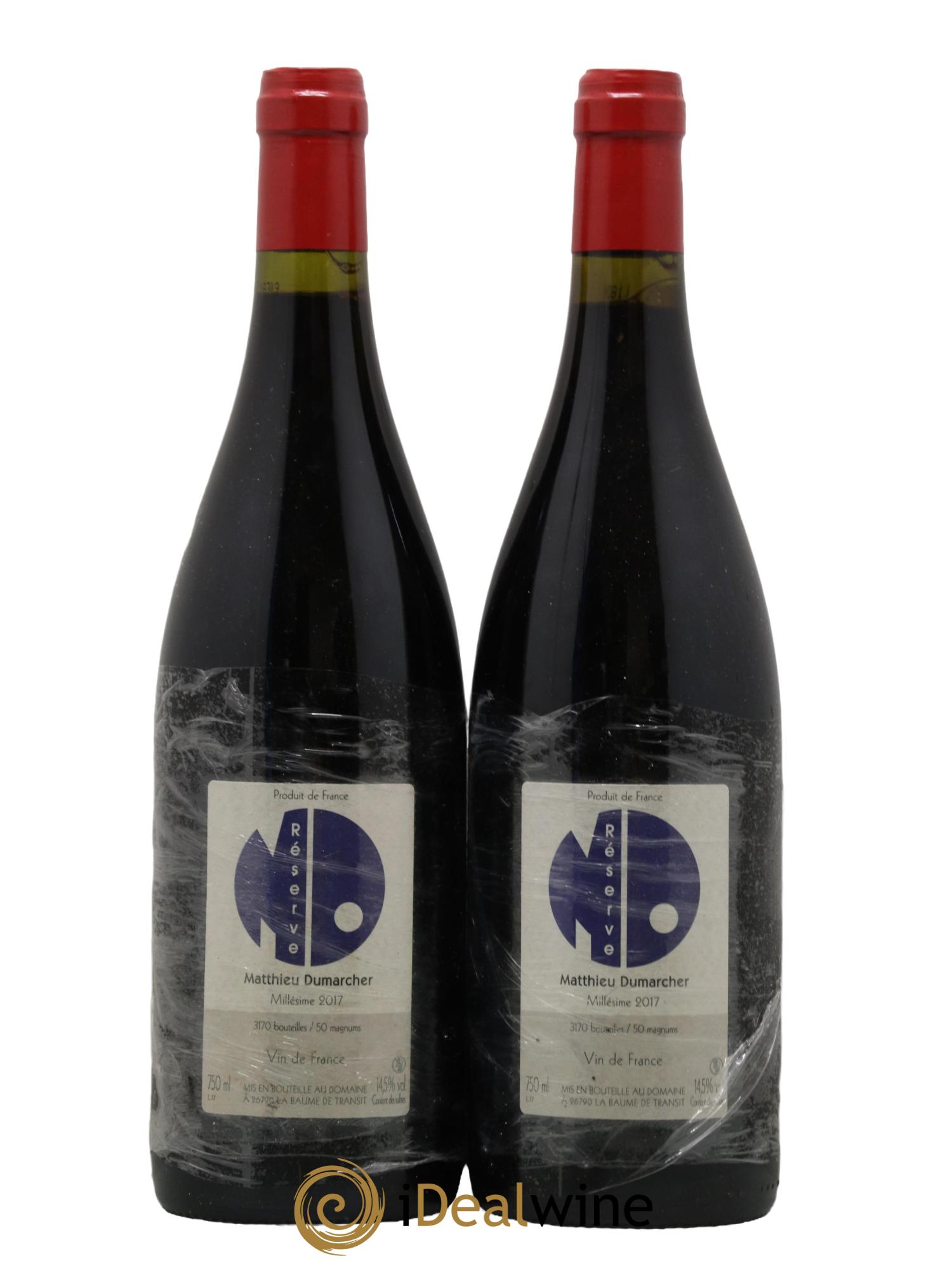 Vin de France Réserve Matthieu Dumarcher 2017 - Posten von 2 Flaschen - 0