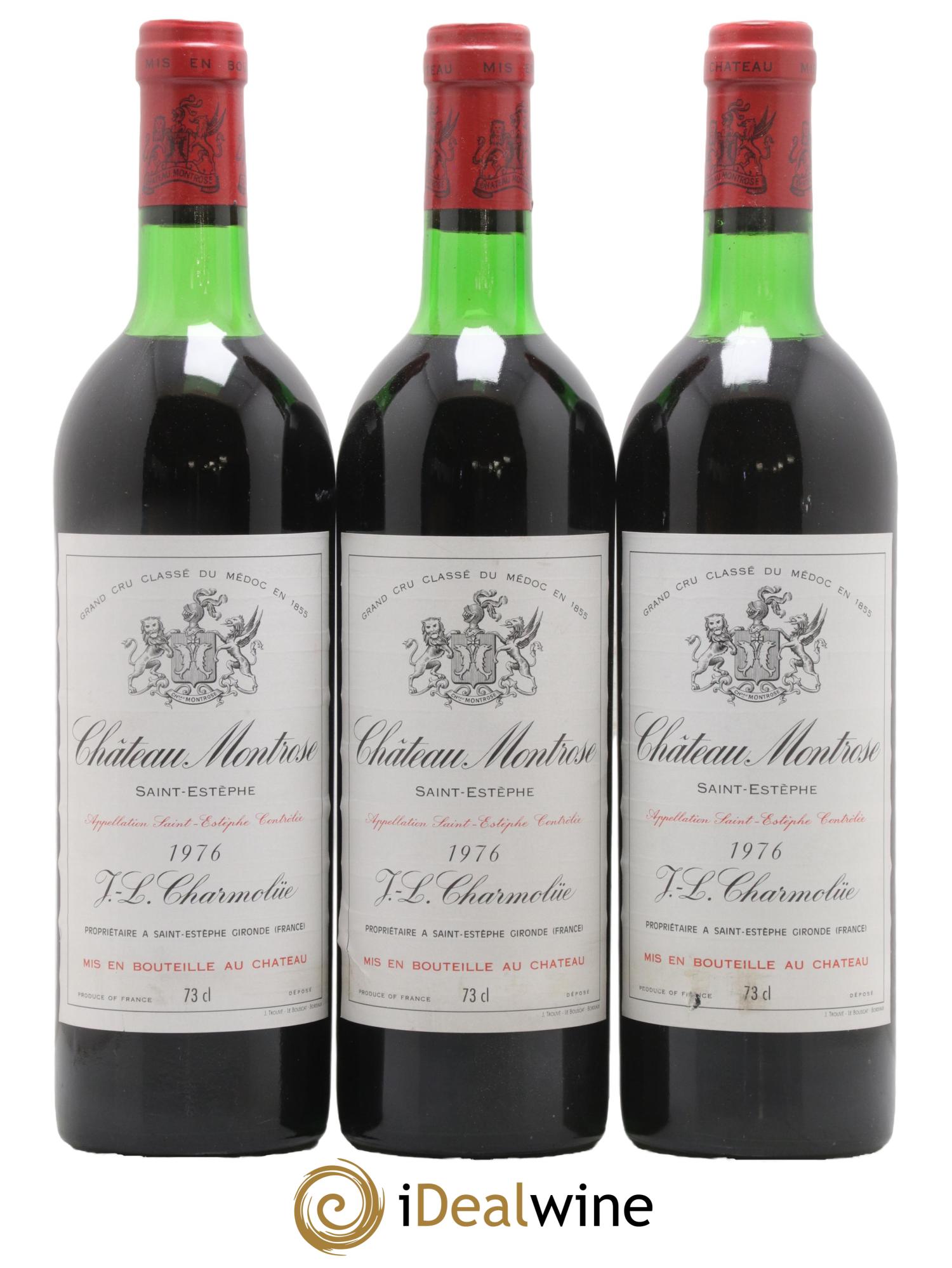 Château Montrose 2ème Grand Cru Classé 1976 - Lot de 3 bouteilles - 0