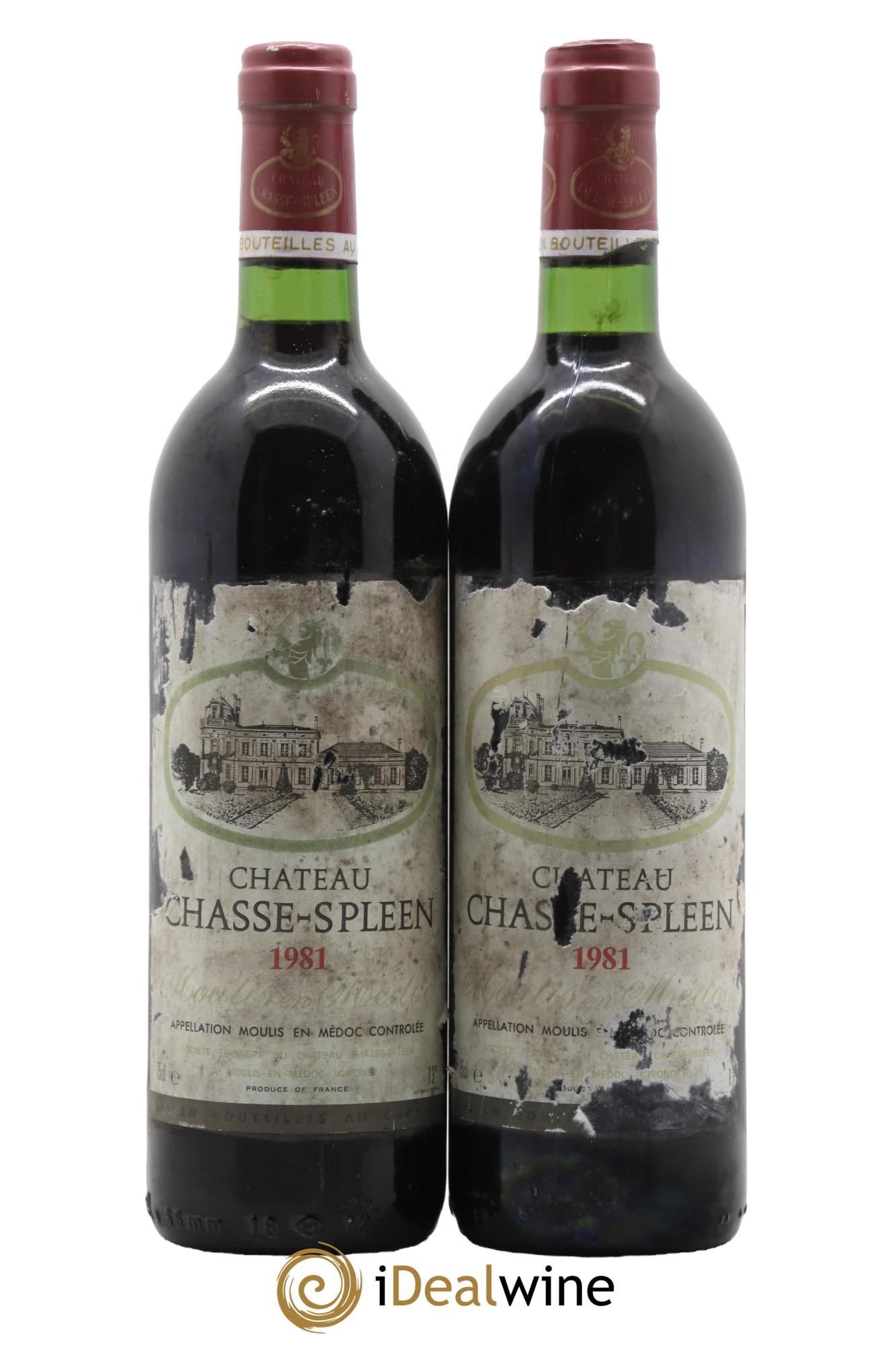 Château Chasse Spleen 1981 - Lot de 2 bouteilles - 0
