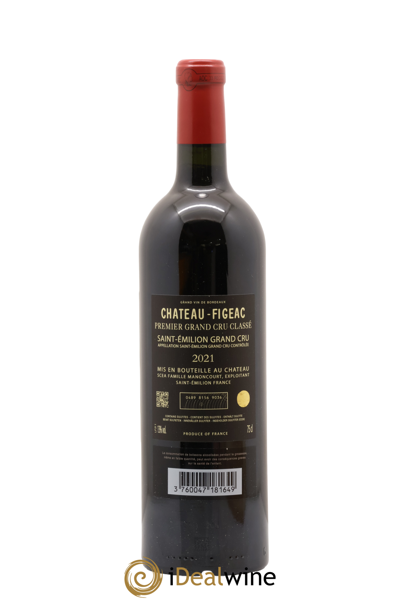 Château Figeac 1er Grand Cru Classé A 2021 - Lot de 1 bouteille - 2