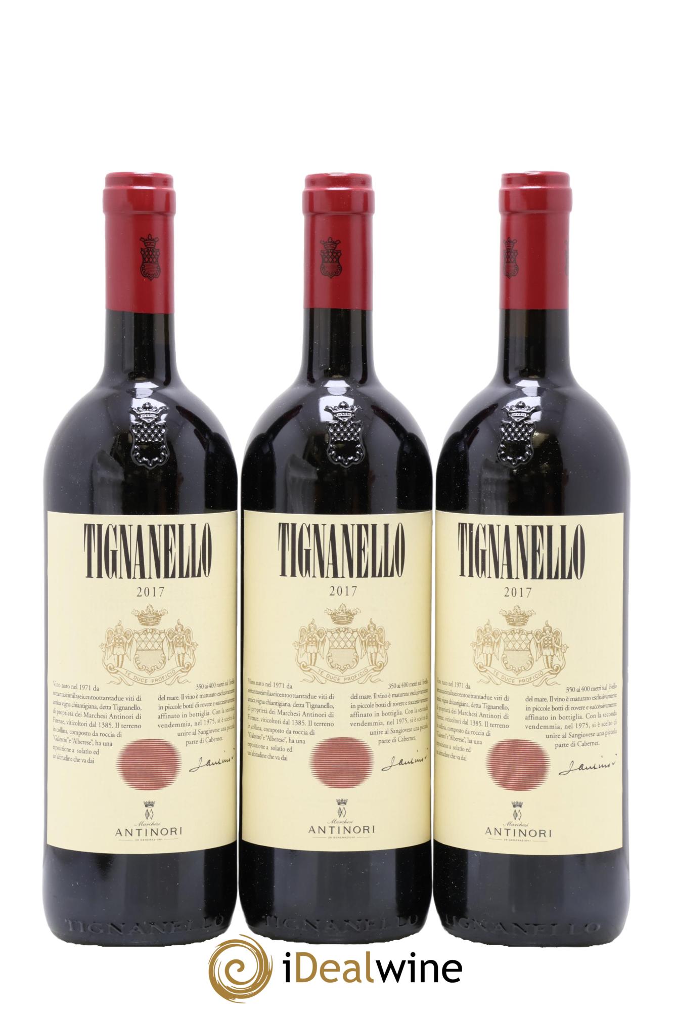 Toscana IGT Tignanello Tenuta Tignanello - Marchesi Antinori 2017 - Lot de 3 bouteilles - 0