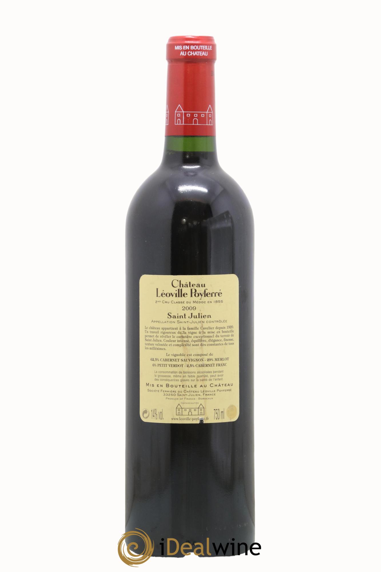 Château Léoville Poyferré 2ème Grand Cru Classé 2009 - Lot de 1 bouteille - 1