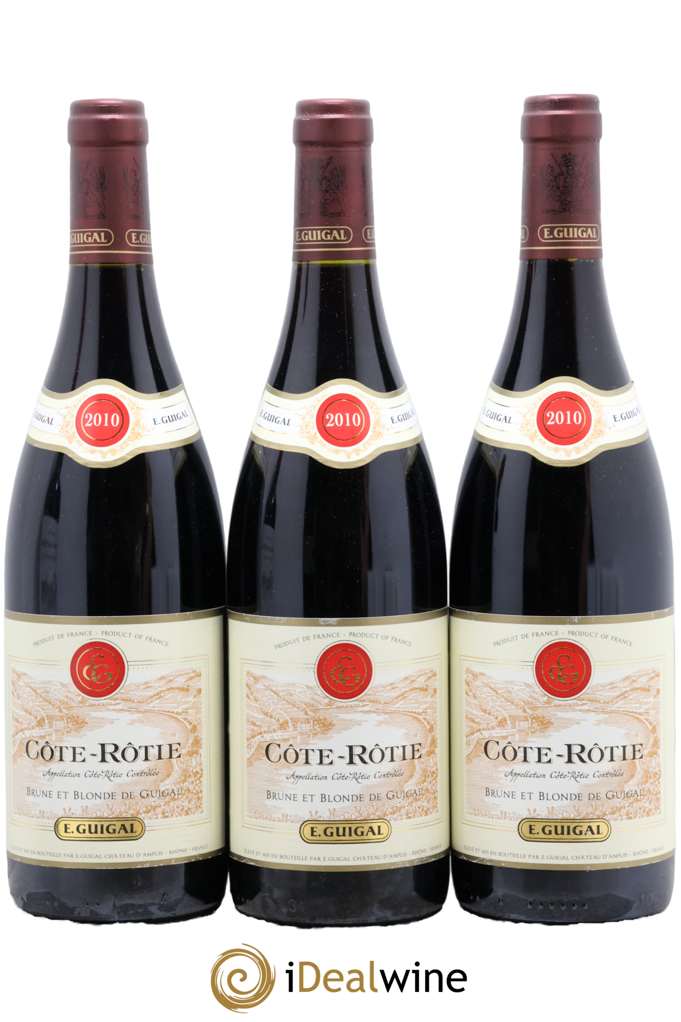 Côte-Rôtie Côtes Brune et Blonde Guigal 2010 - Lot of 3 bottles - 0