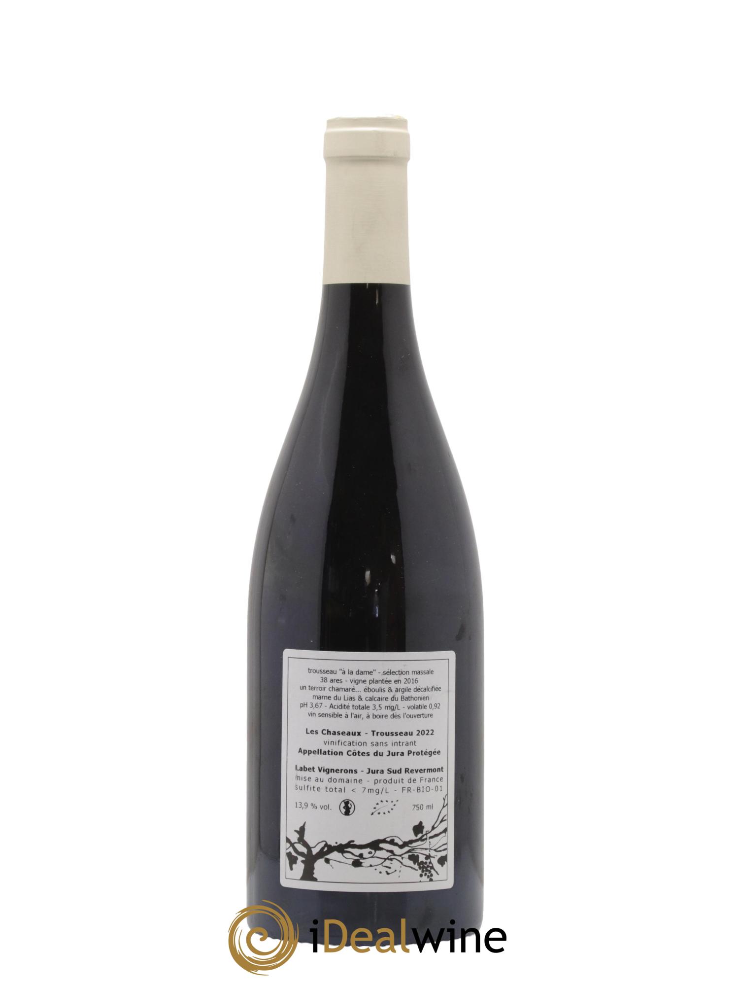Côtes du Jura Trousseau Les Chaseaux Romain - Julien - Charline Labet 2022 - Lot de 1 bouteille - 1