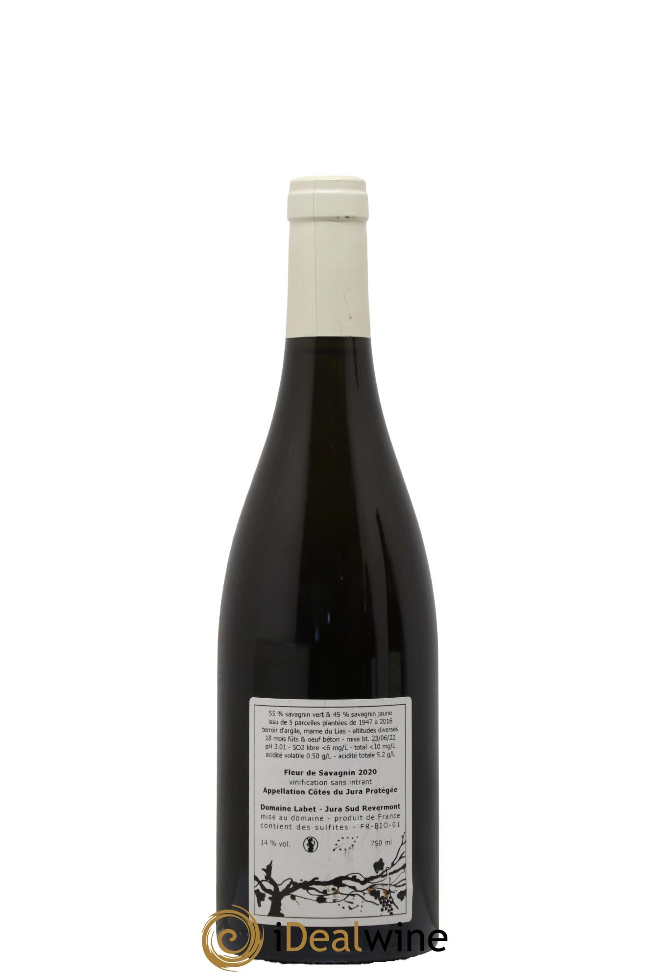 Côtes du Jura Fleur de Savagnin Romain - Julien - Charline Labet 2020 - Lot de 1 bouteille - 1