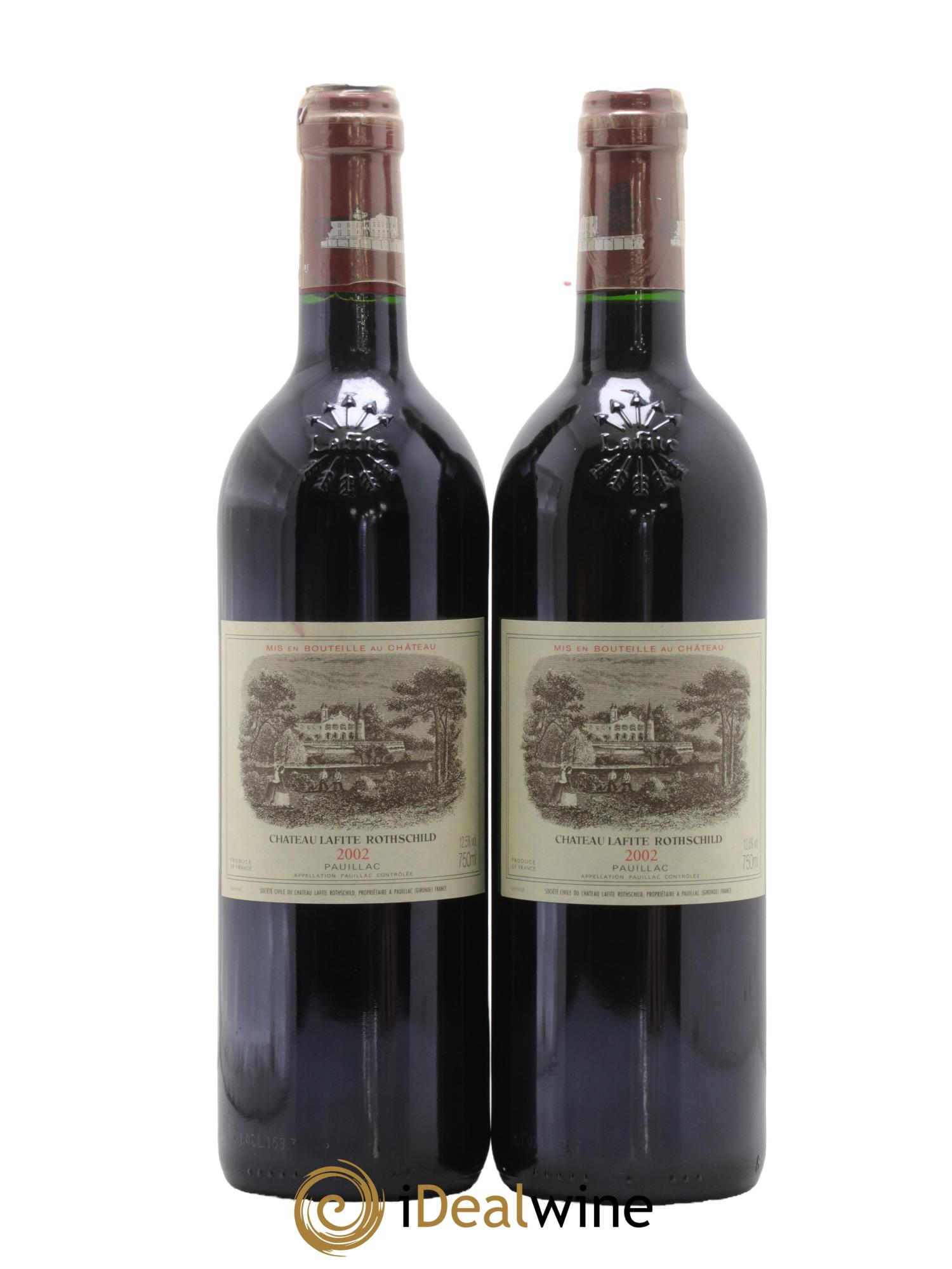 Château Lafite Rothschild 1er Grand Cru Classé 2002 - Lot de 2 bouteilles - 0