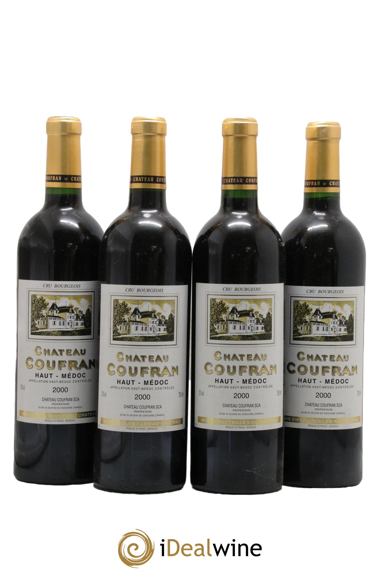 Château Coufran Cru Bourgeois 2000 - Lot de 4 bouteilles - 0
