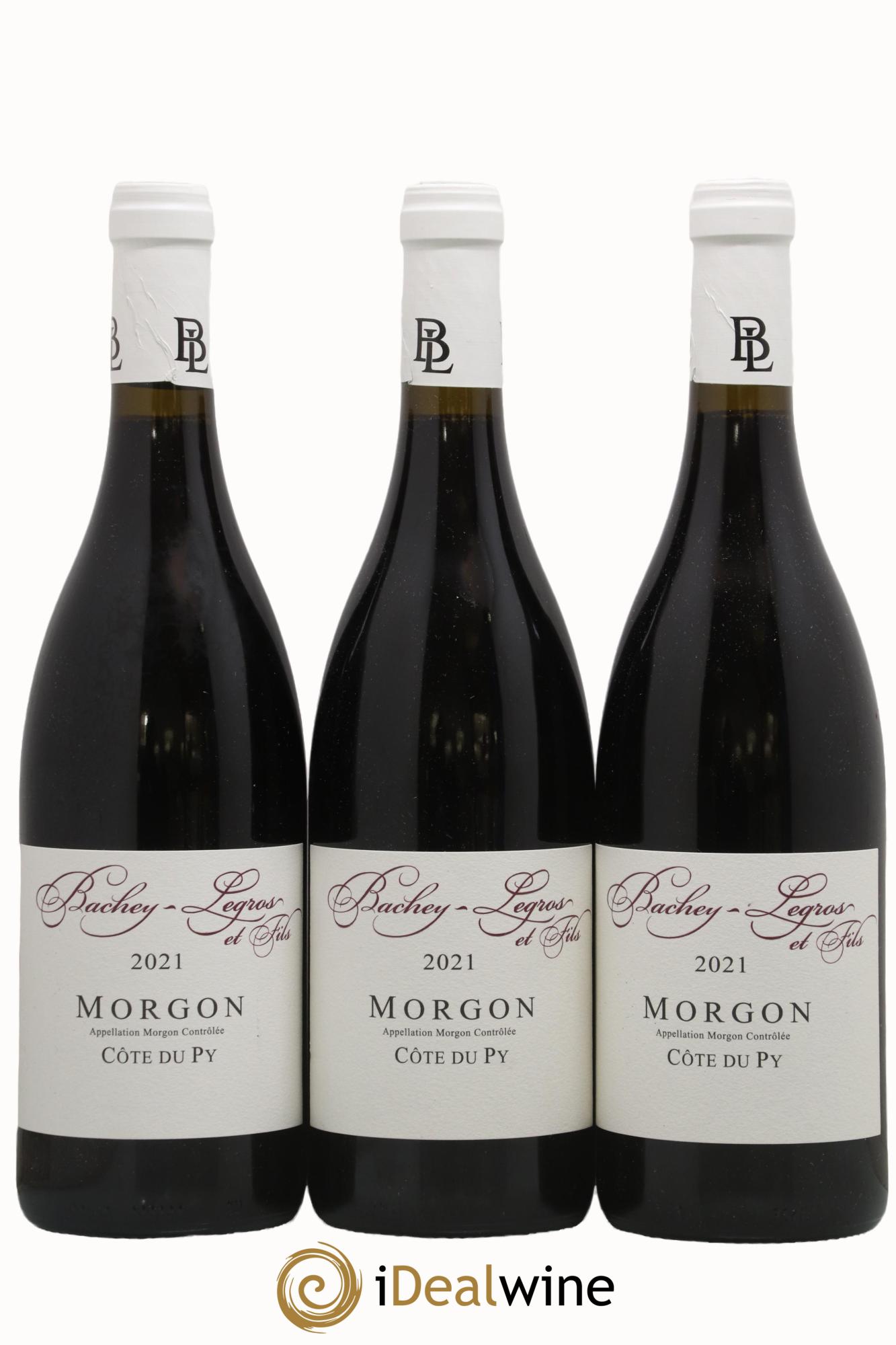 Morgon Côte du Py Domaine Bachey-Legros et fils 2021 - Lot de 3 bouteilles - 0