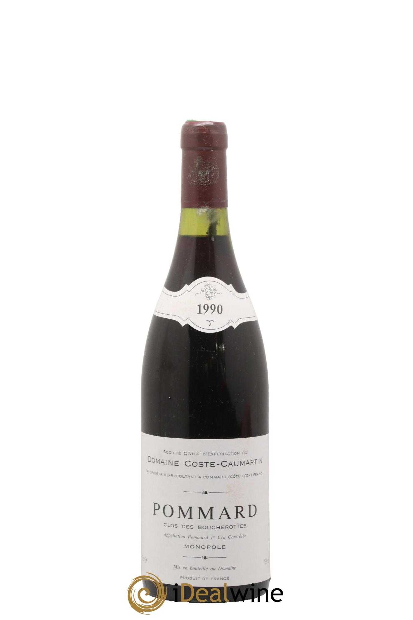 Pommard 1er Cru Clos des Boucherottes Domaine Coste Caumartin 1990 - Lot de 1 bouteille - 0