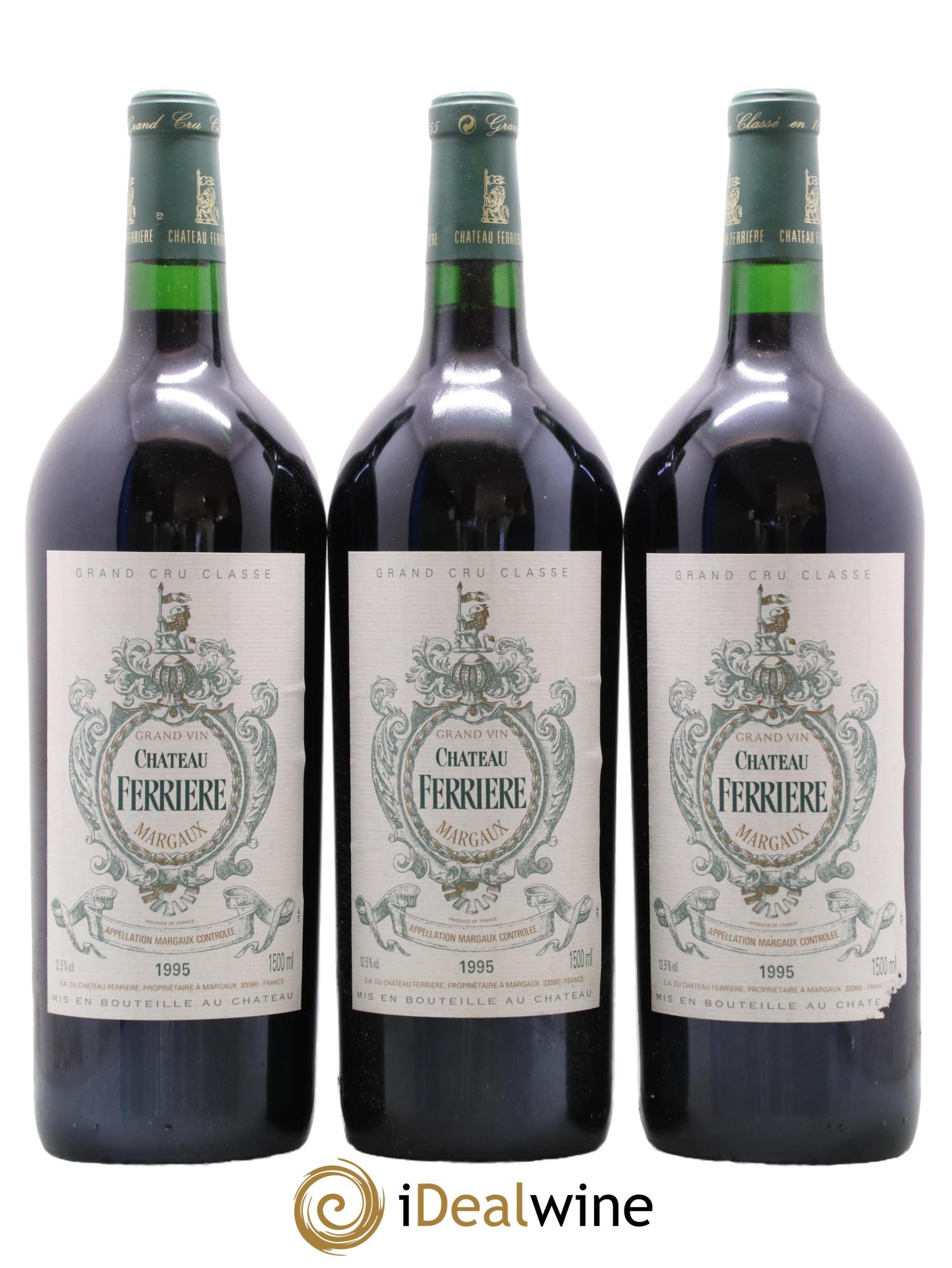 Château Ferrière 3ème Grand Cru Classé 1995 - Lot de 6 magnums - 1