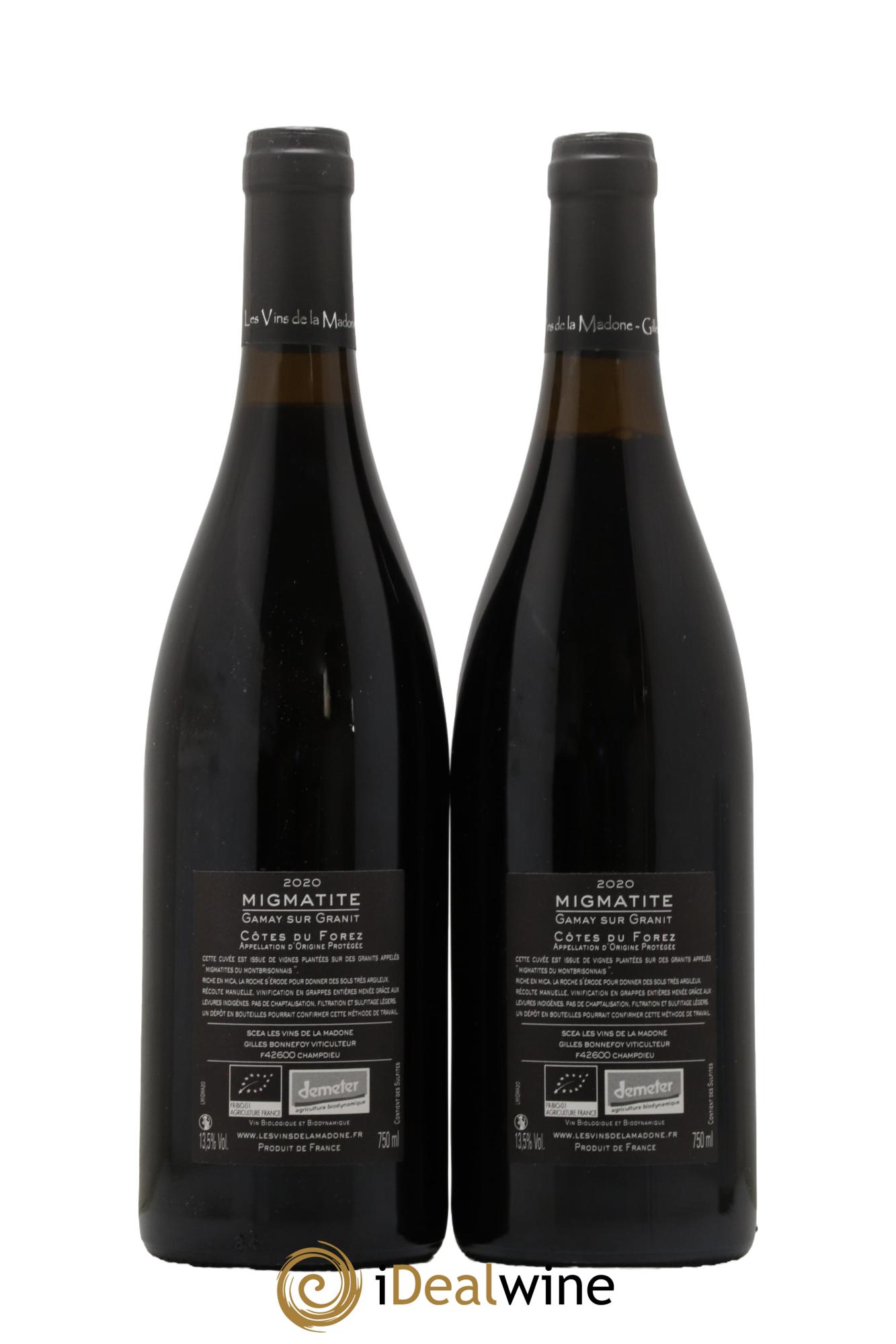 Divers Côtes du Forez Migmatite Gilles Bonnefoy Les Vins de la Madone 2020 - Posten von 2 Flaschen - 1