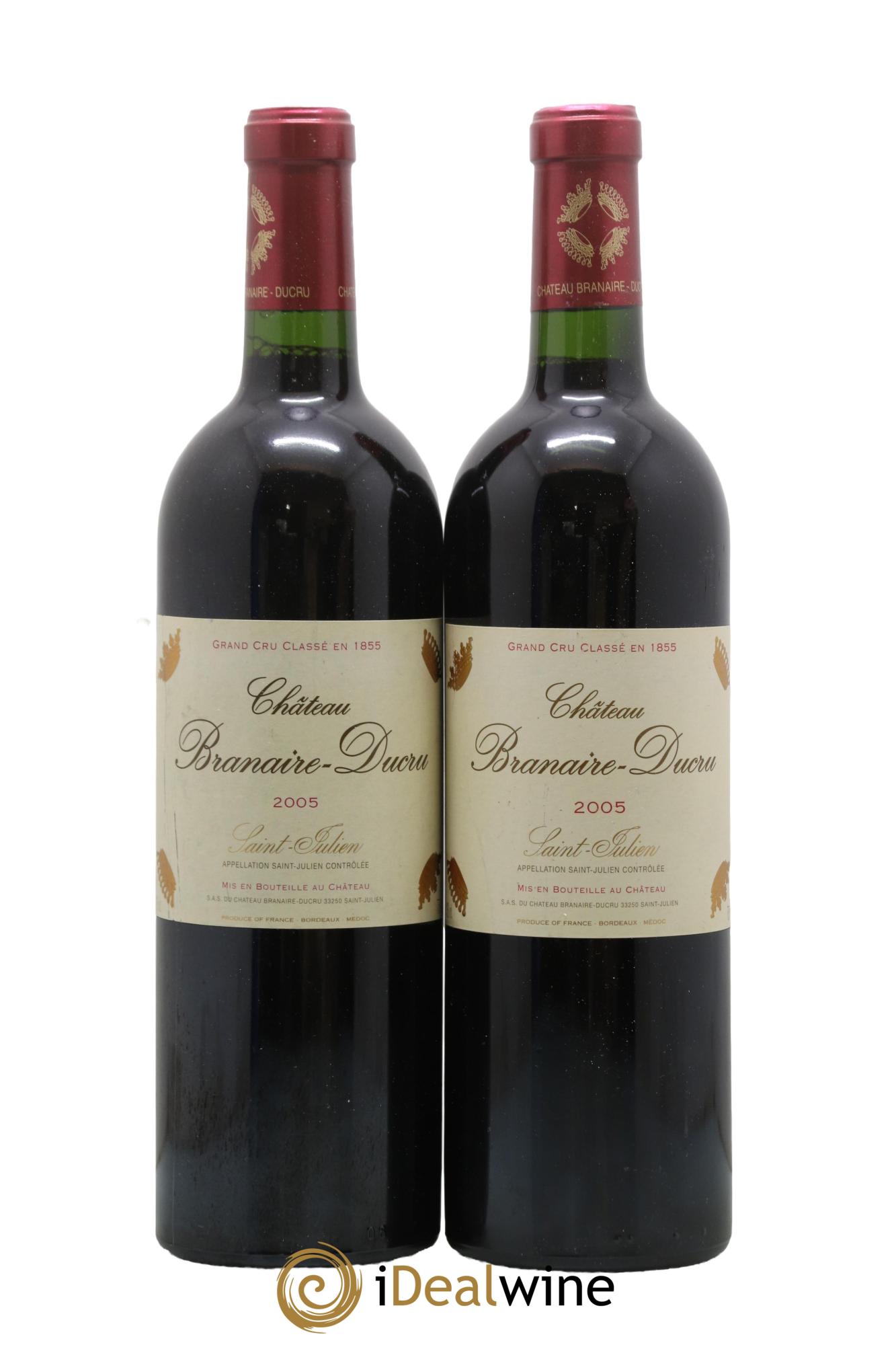 Château Branaire Ducru 4ème Grand Cru Classé 2005 - Lot de 2 bouteilles - 0
