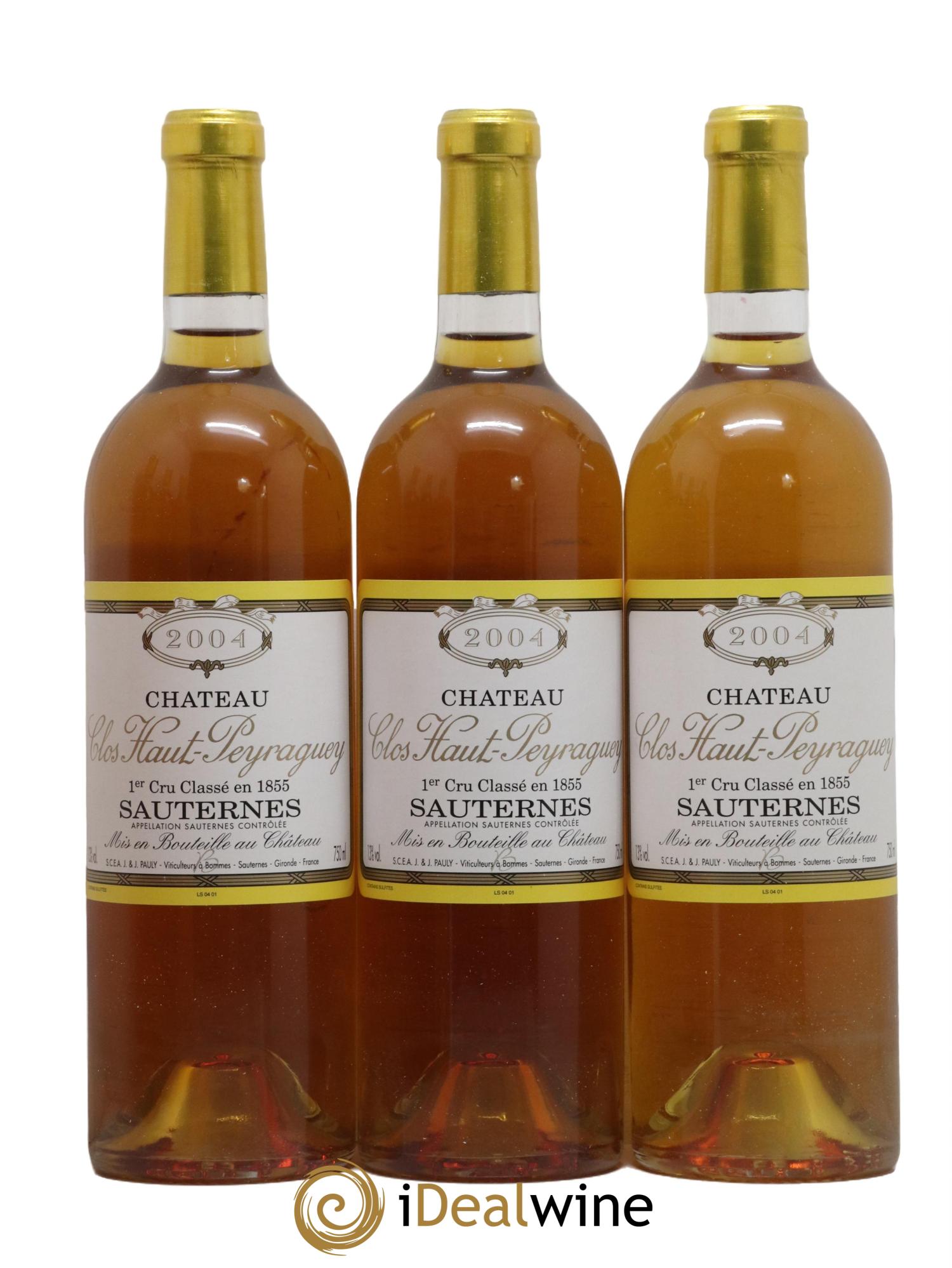 Clos Haut-Peyraguey 1er Grand Cru Classé 2004 - Lot of 6 bottles - 1