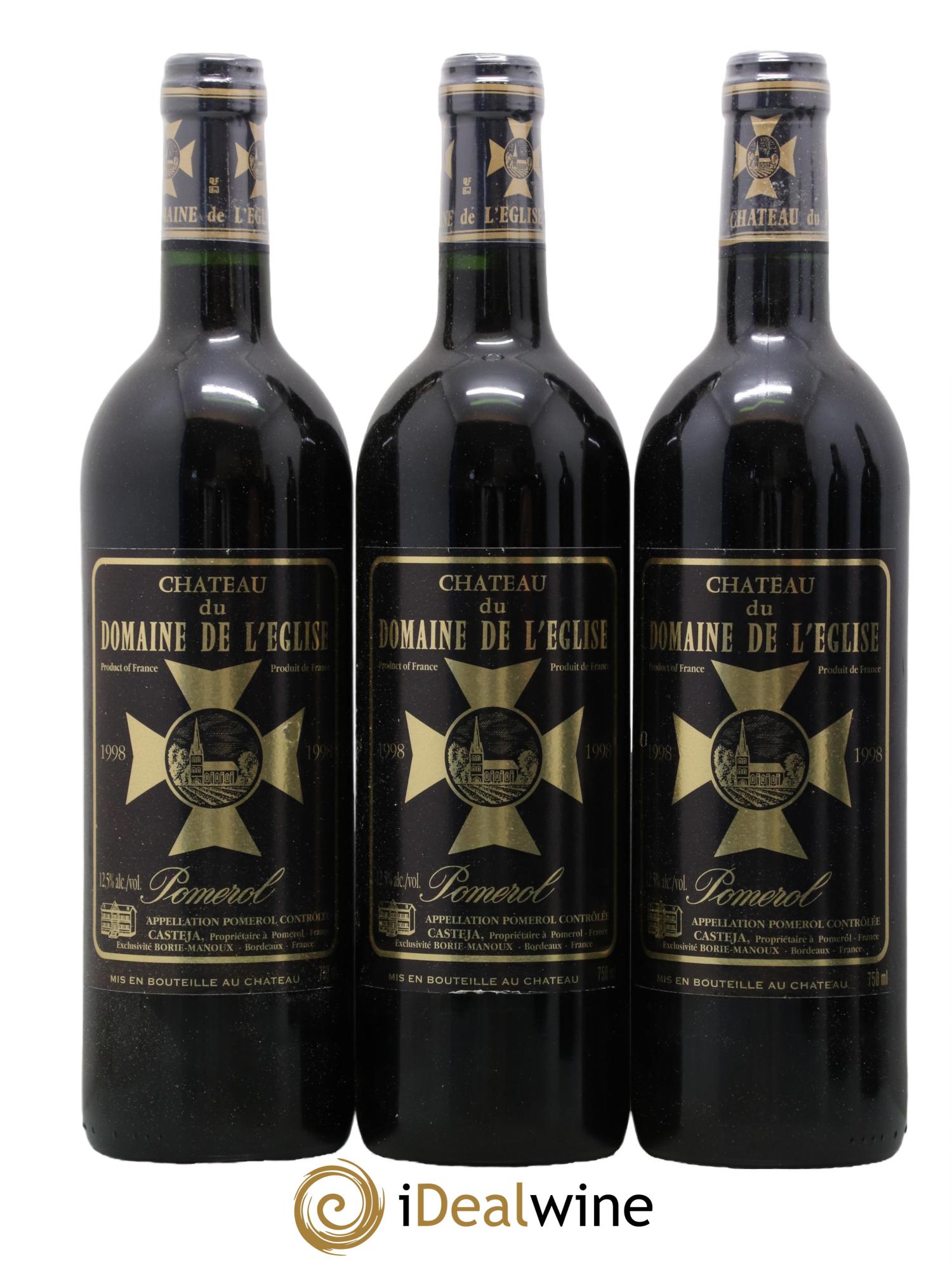 Château du Domaine de l'Église 1998 - Lot de 6 bouteilles - 1