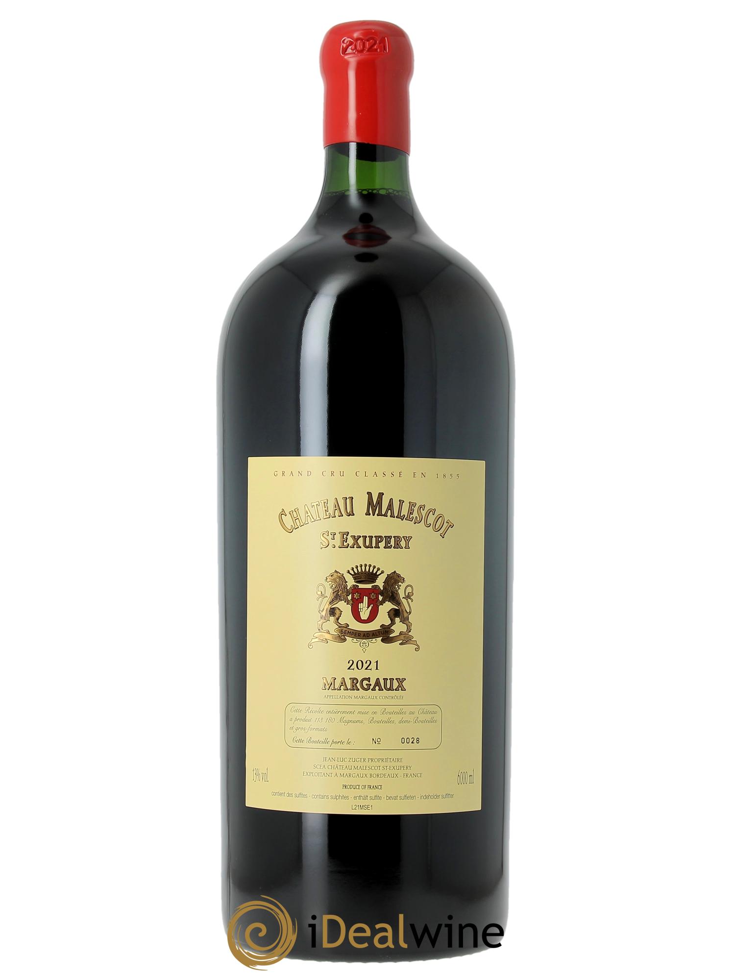 Château Malescot Saint-Exupéry 3ème Grand Cru Classé 2021 - Lot de 1 impériale - 1