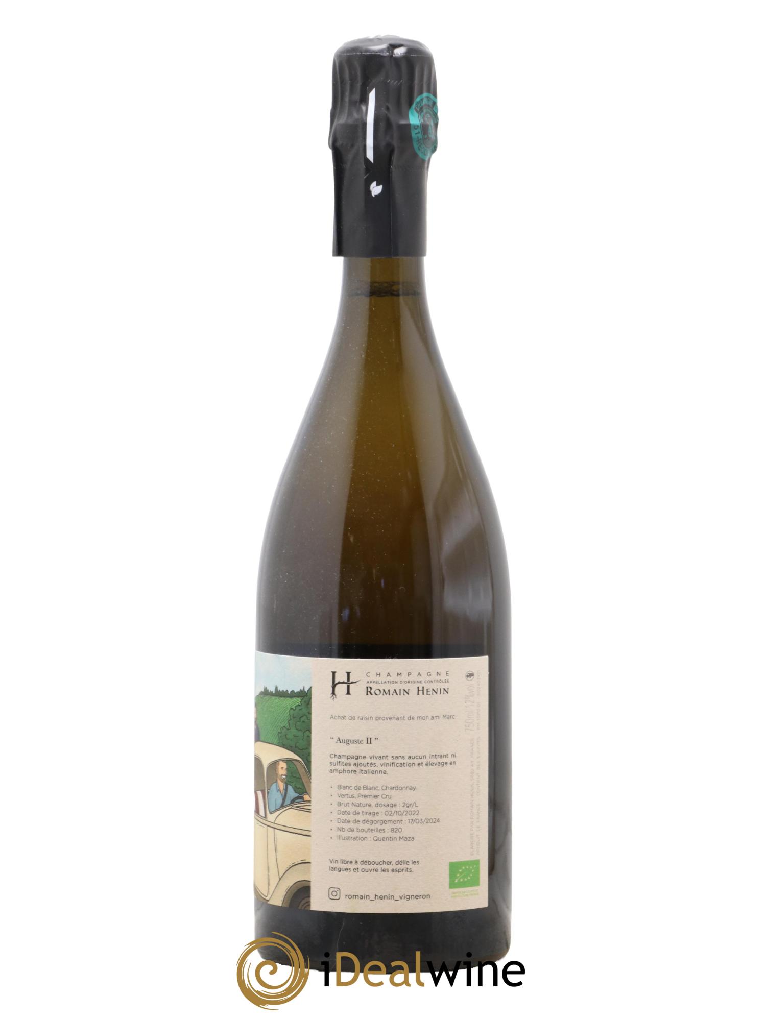 Champagne Auguste II Romain Hénin - Lot de 1 bouteille - 1
