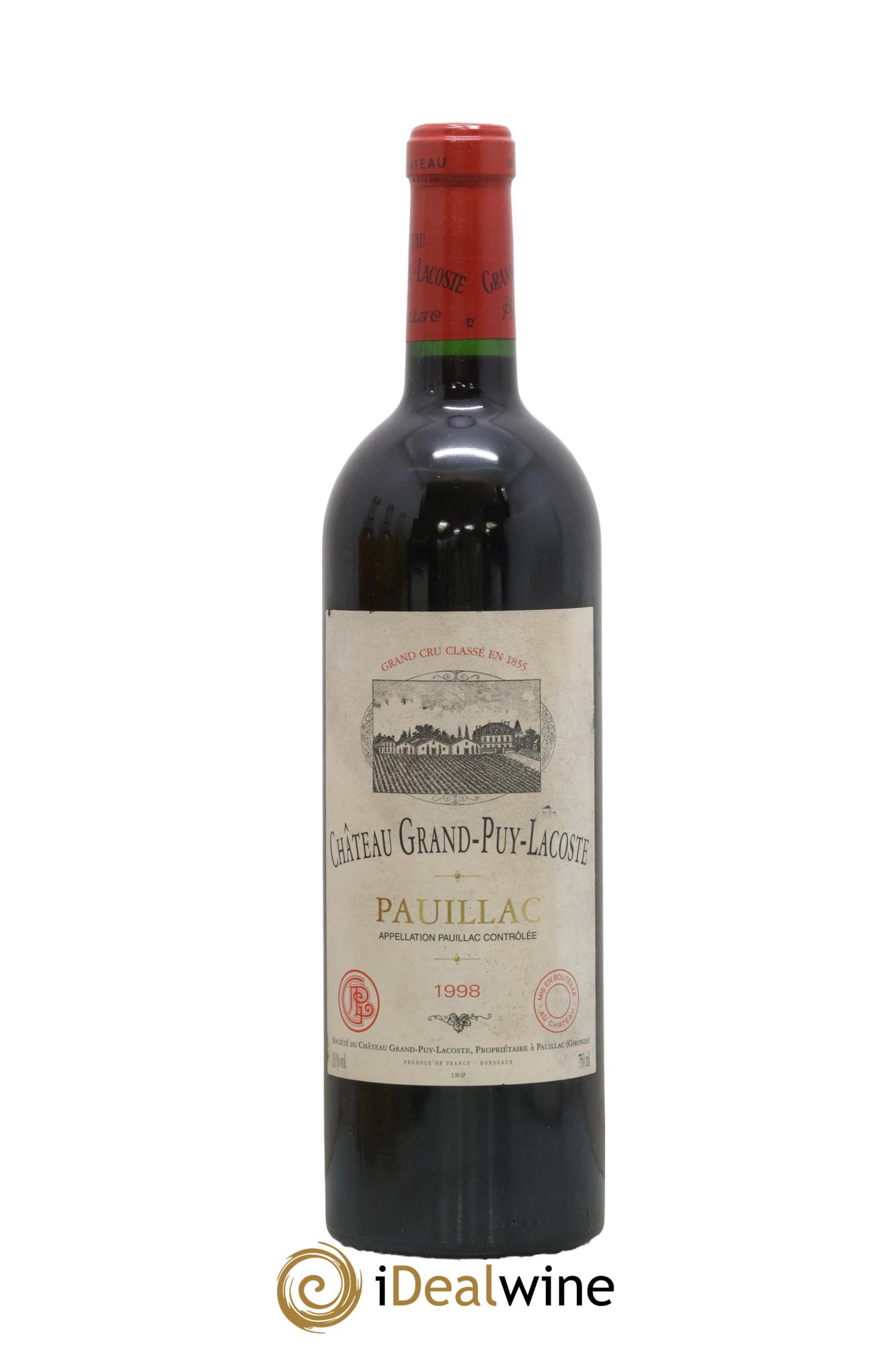 Château Grand Puy Lacoste 5ème Grand Cru Classé 1998 - Lot de 1 bouteille - 0