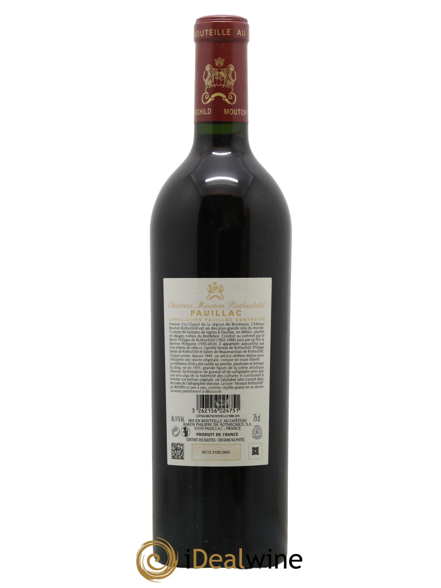 Château Mouton Rothschild 1er Grand Cru Classé 2018 - Lot de 1 bouteille - 2