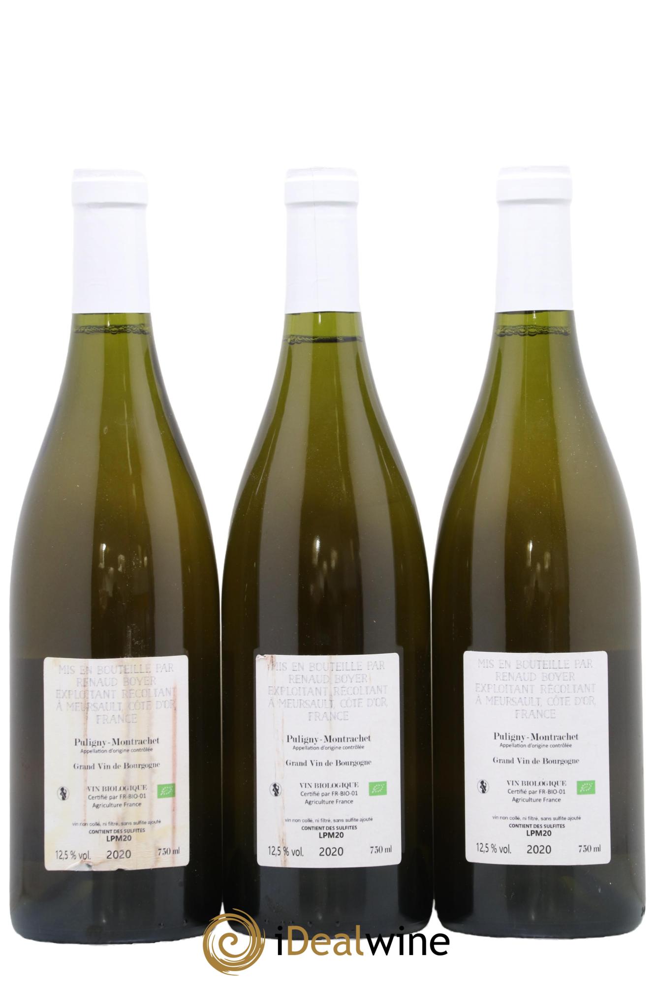Puligny-Montrachet Les Reuchaux Renaud Boyer 2020 - Lot de 3 bouteilles - 1