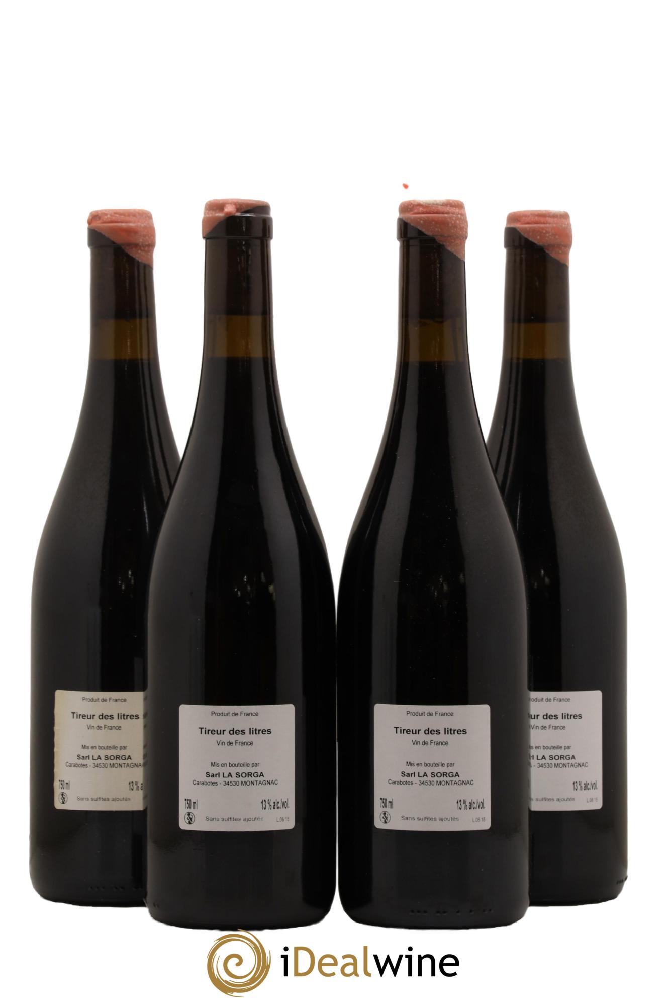 Vin de France Tireur de Litres La Sorga Anthony Tortul 2018 - Lot de 4 bouteilles - 1
