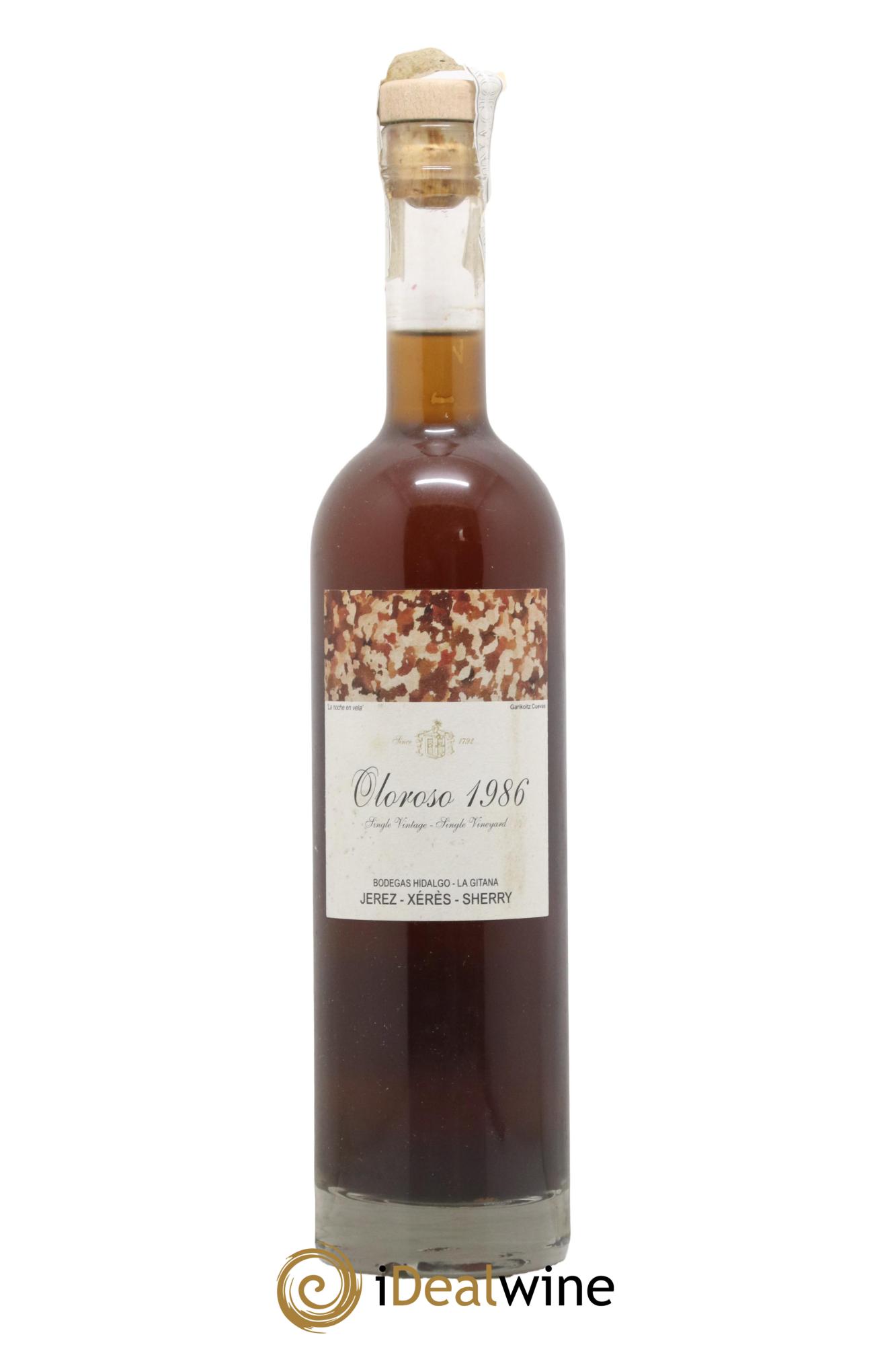 Jerez (Xerez, Sherry) Oloroso Bodegas Hidalgo 1986 - Lot de 1 format 50cl - 0