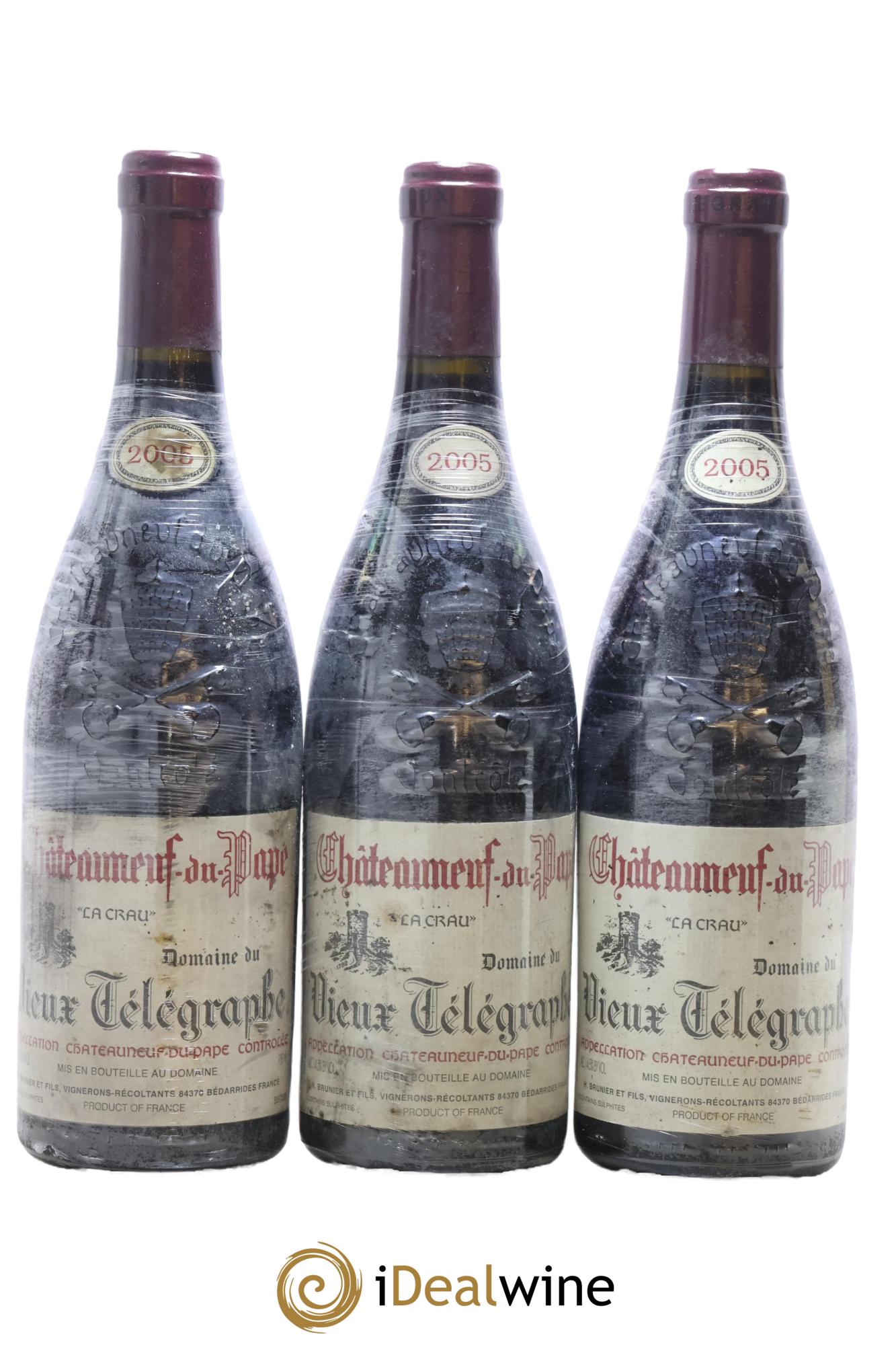 Châteauneuf-du-Pape Télégramme Vignobles Brunier 2005 - Lot de 3 bouteilles - 0