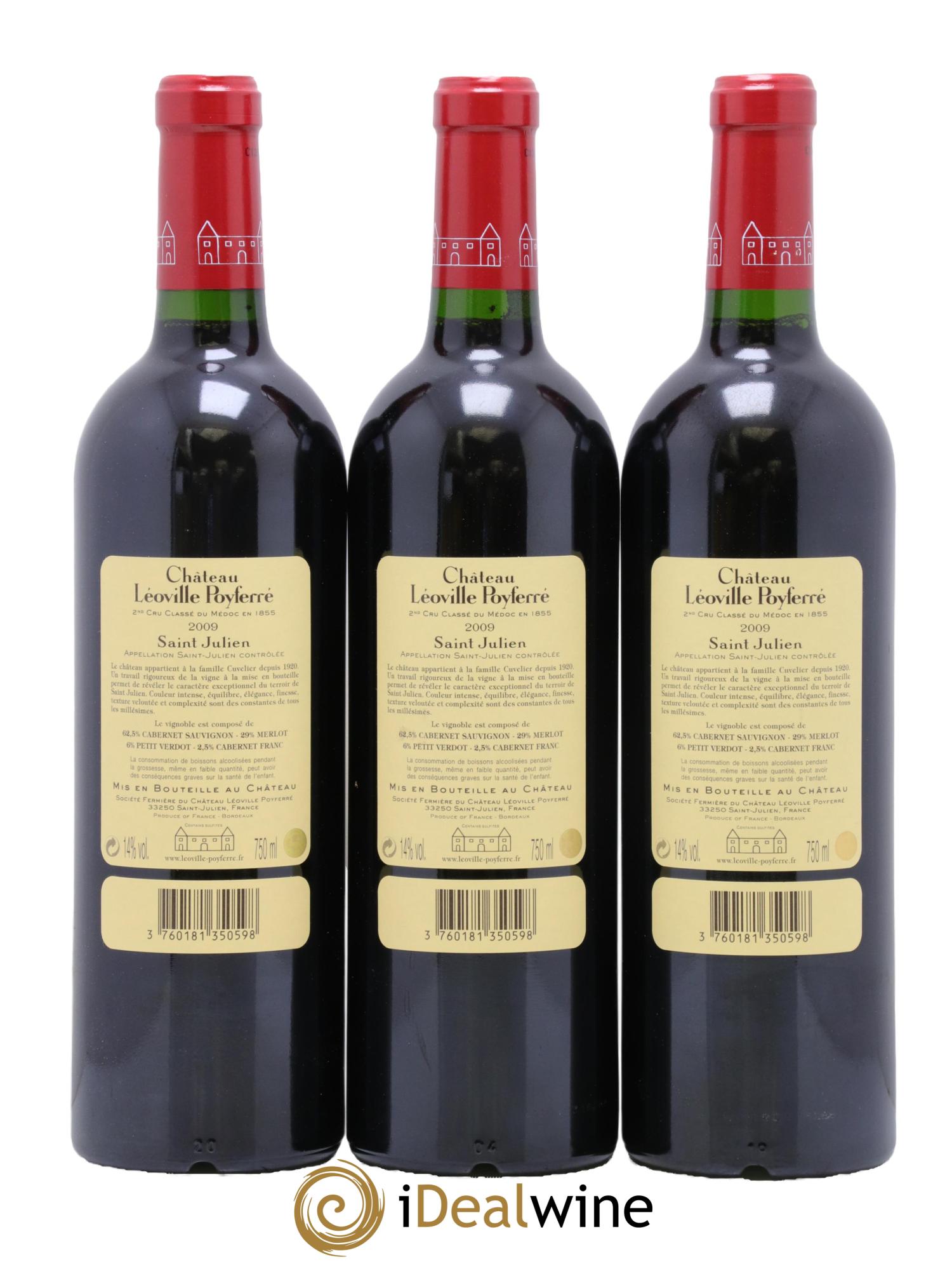 Château Léoville Poyferré 2ème Grand Cru Classé 2009 - Lot of 6 bottles - 4