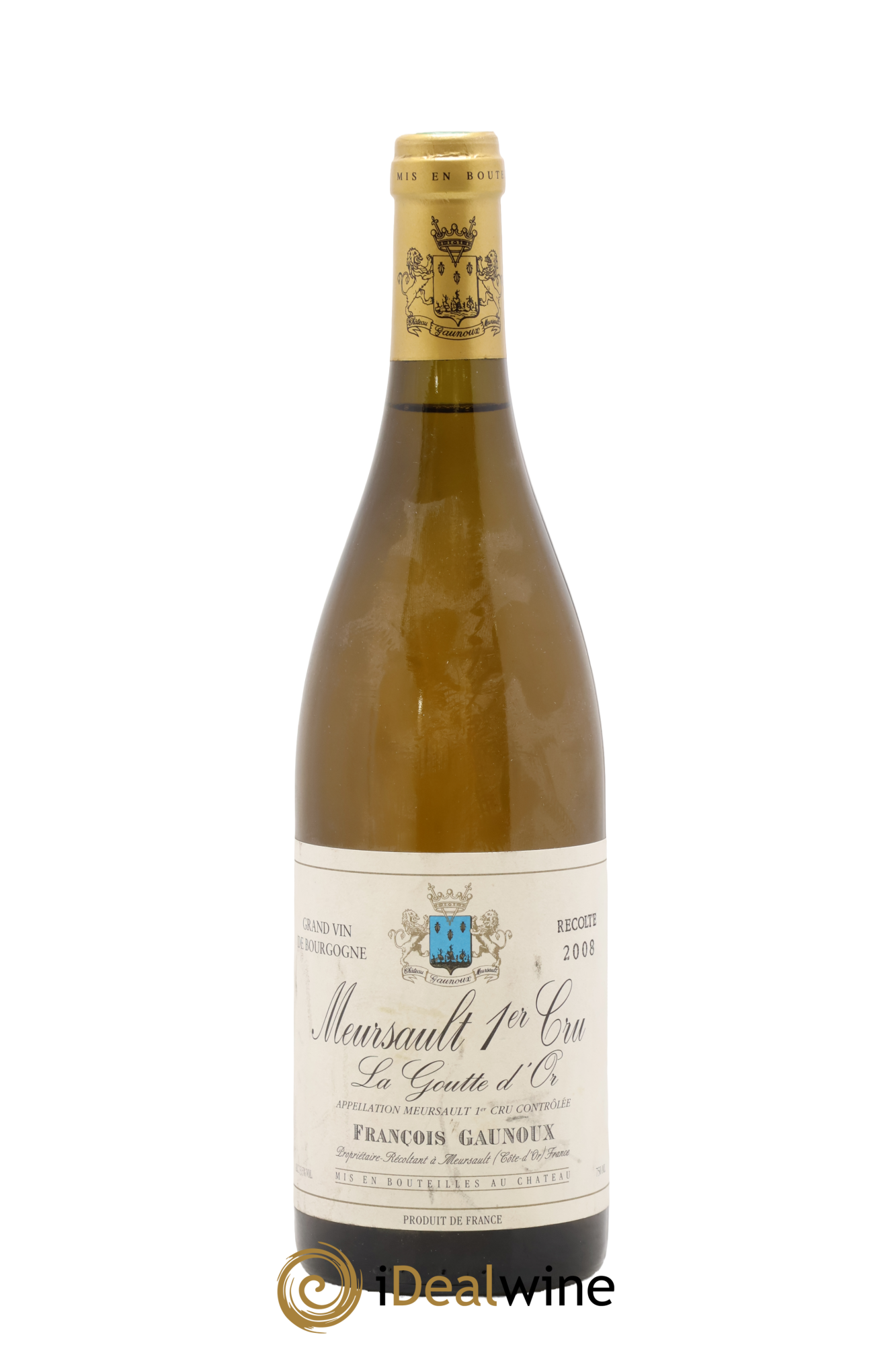 Meursault 1er Cru La Goutte d'Or François Gaunoux (Domaine) 2008 - Lot de 1 bouteille - 0