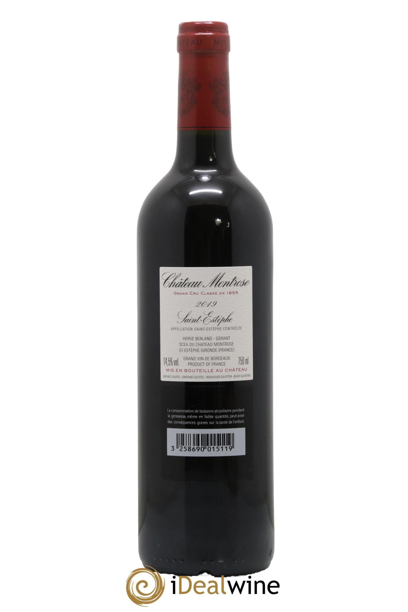 Château Montrose 2ème Grand Cru Classé 2019 - Lot de 1 bouteille - 1