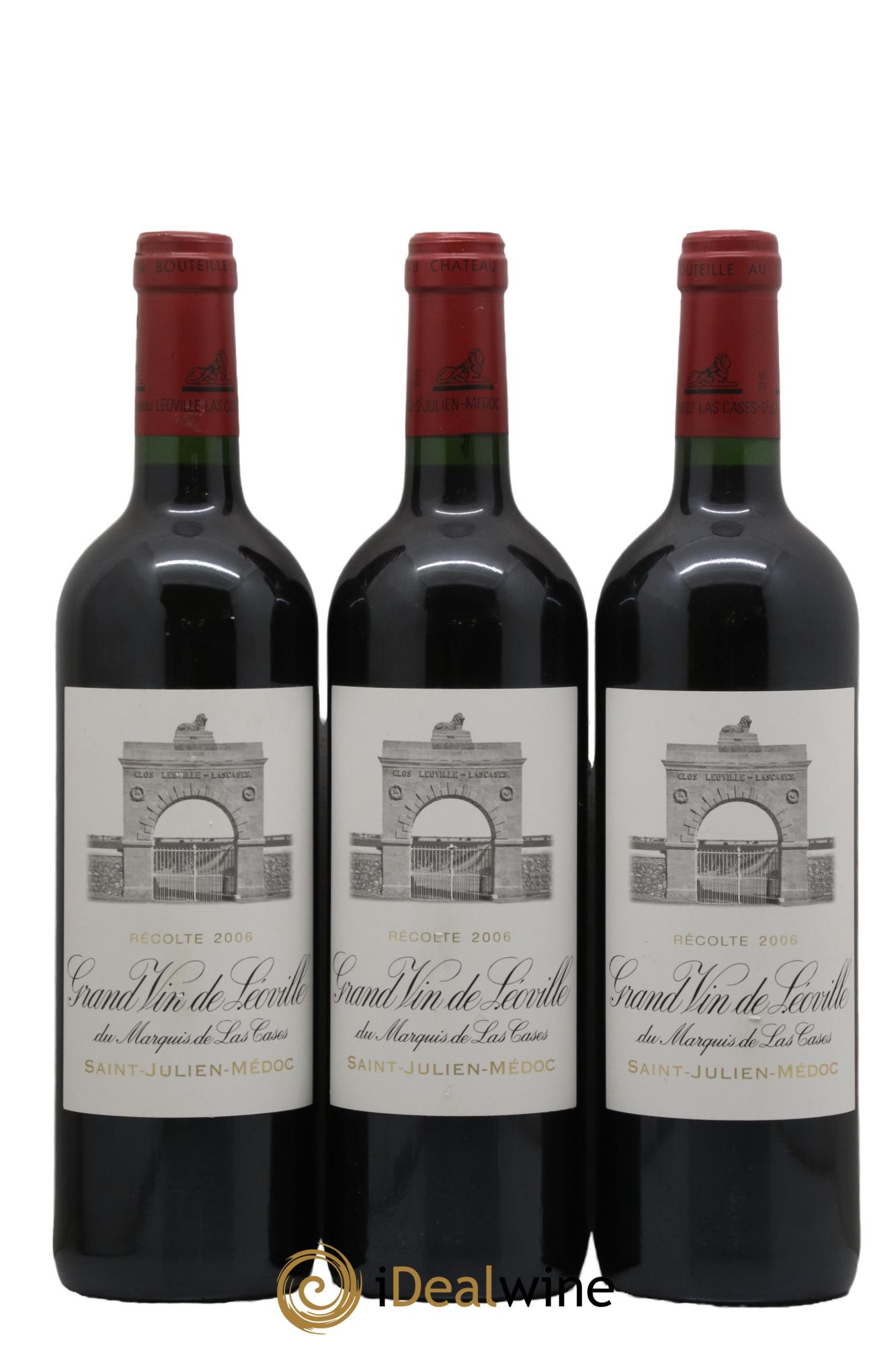 Château Léoville Las Cases 2ème Grand Cru Classé 2006 - Lotto di 3 bottiglie - 0