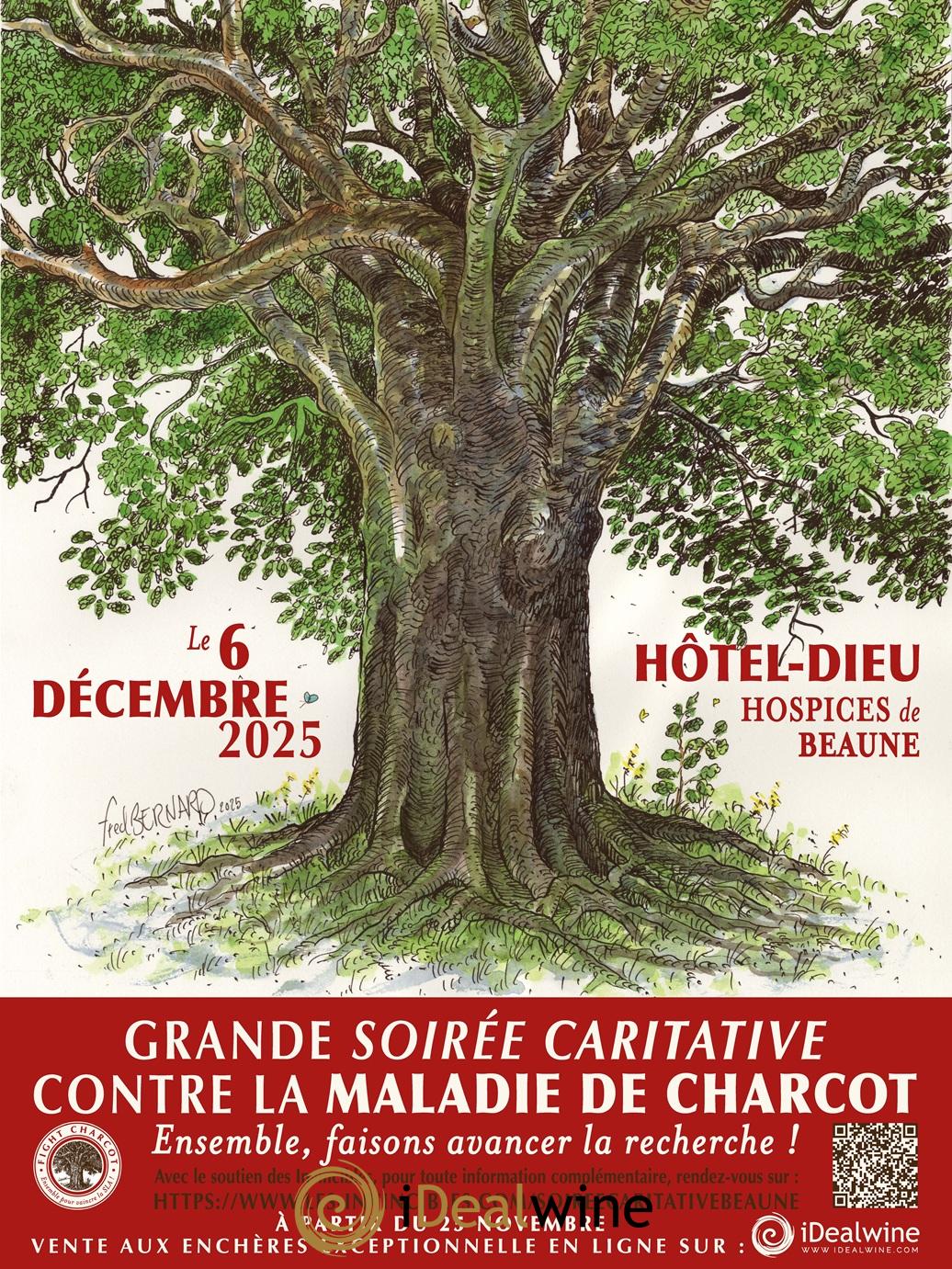 1 place pour la Grande Soirée Caritative contre la maladie de Charcot le 6 décembre 2025 aux Hospices de Beaune - Lot de 1 bouteille - 0