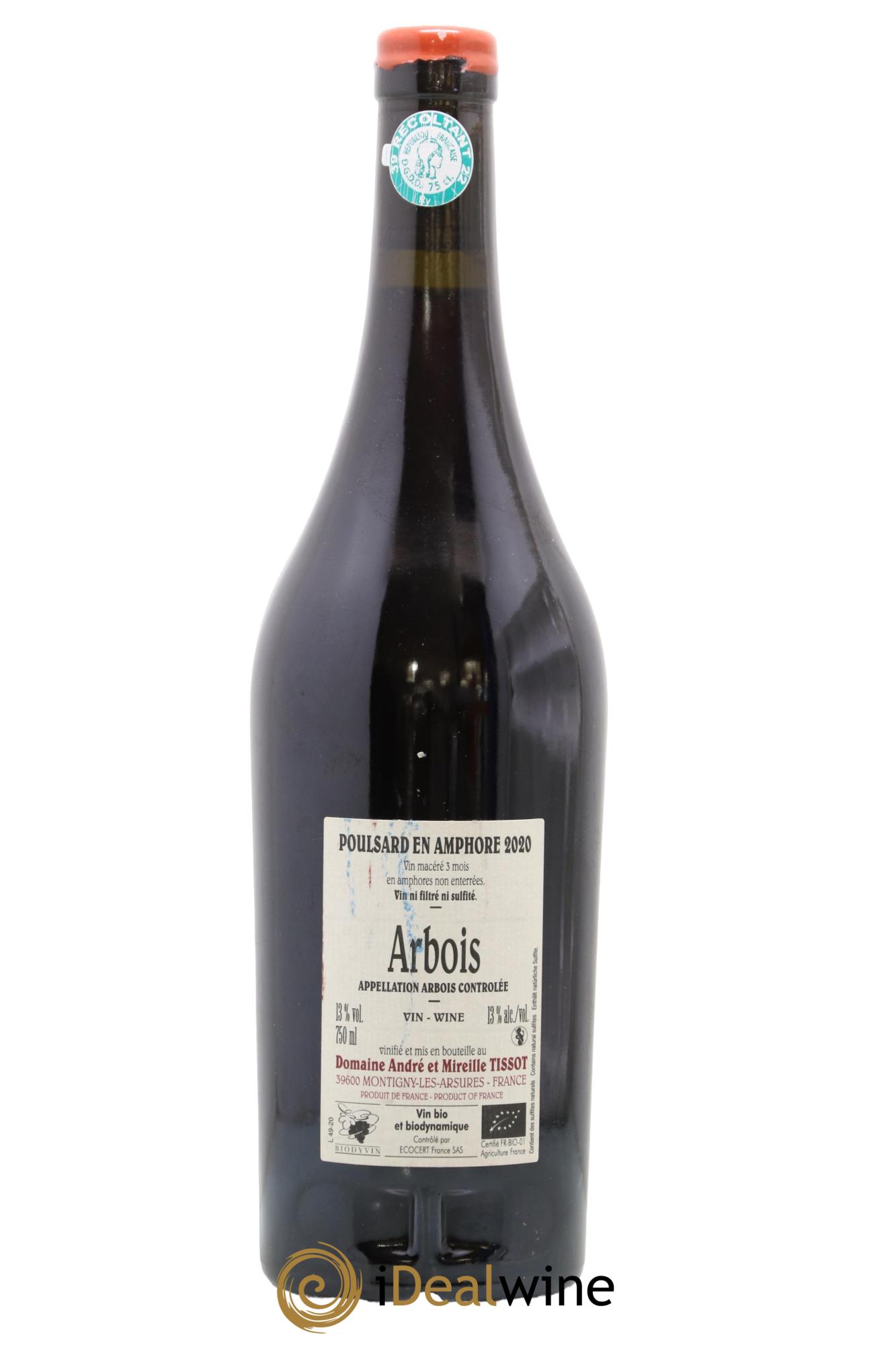 Arbois Poulsard Amphore Bénédicte et Stéphane Tissot 2020 - Posten von 1 Flasche - 1