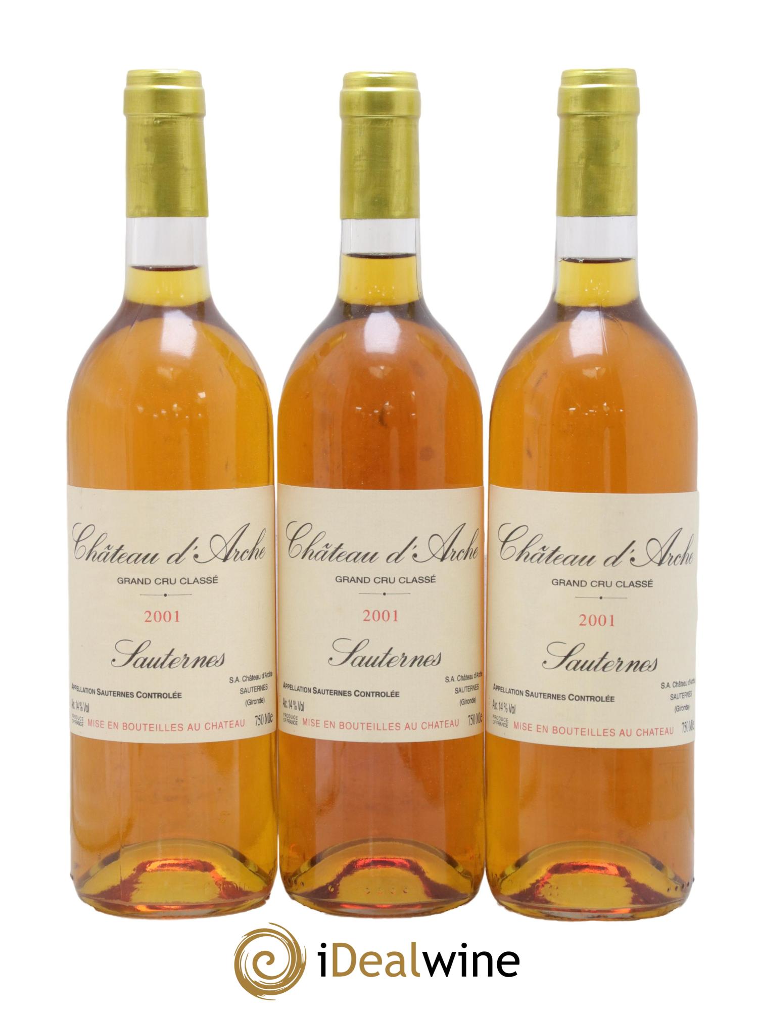 Château d' Arche 2ème Grand Cru Classé 2001 - Lot de 3 bouteilles - 0
