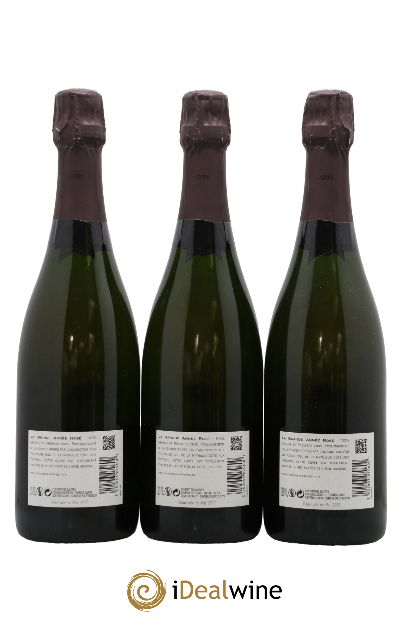Grande Année Brut Bollinger 2004 - Posten von 3 Flaschen - 1
