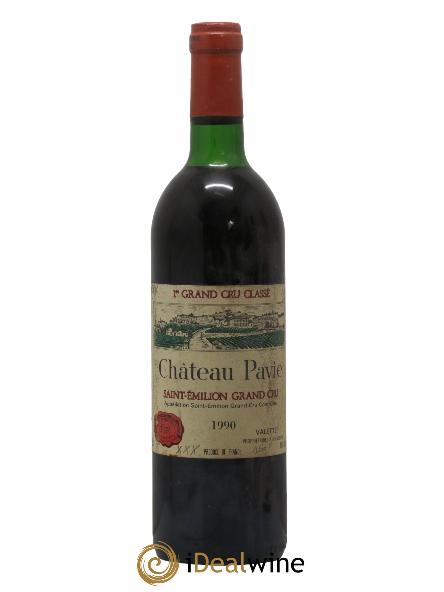 Château Pavie 1er Grand Cru Classé A 1990 - Lot de 1 bouteille - 0