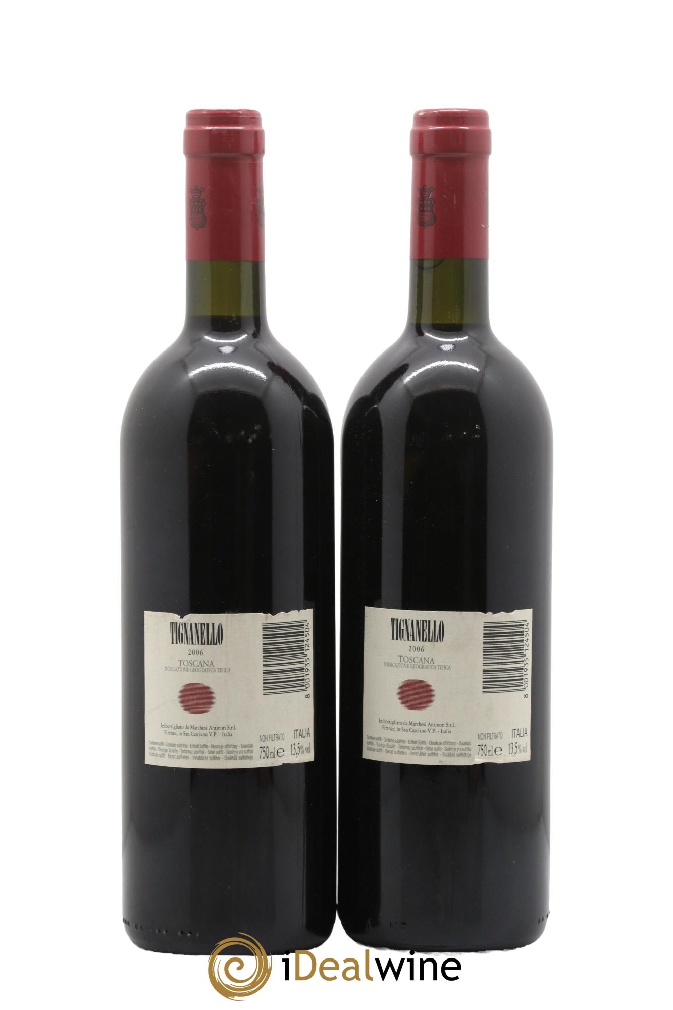 Toscana IGT Tignanello Tenuta Tignanello - Marchesi Antinori 2006 - Lot de 2 bouteilles - 1