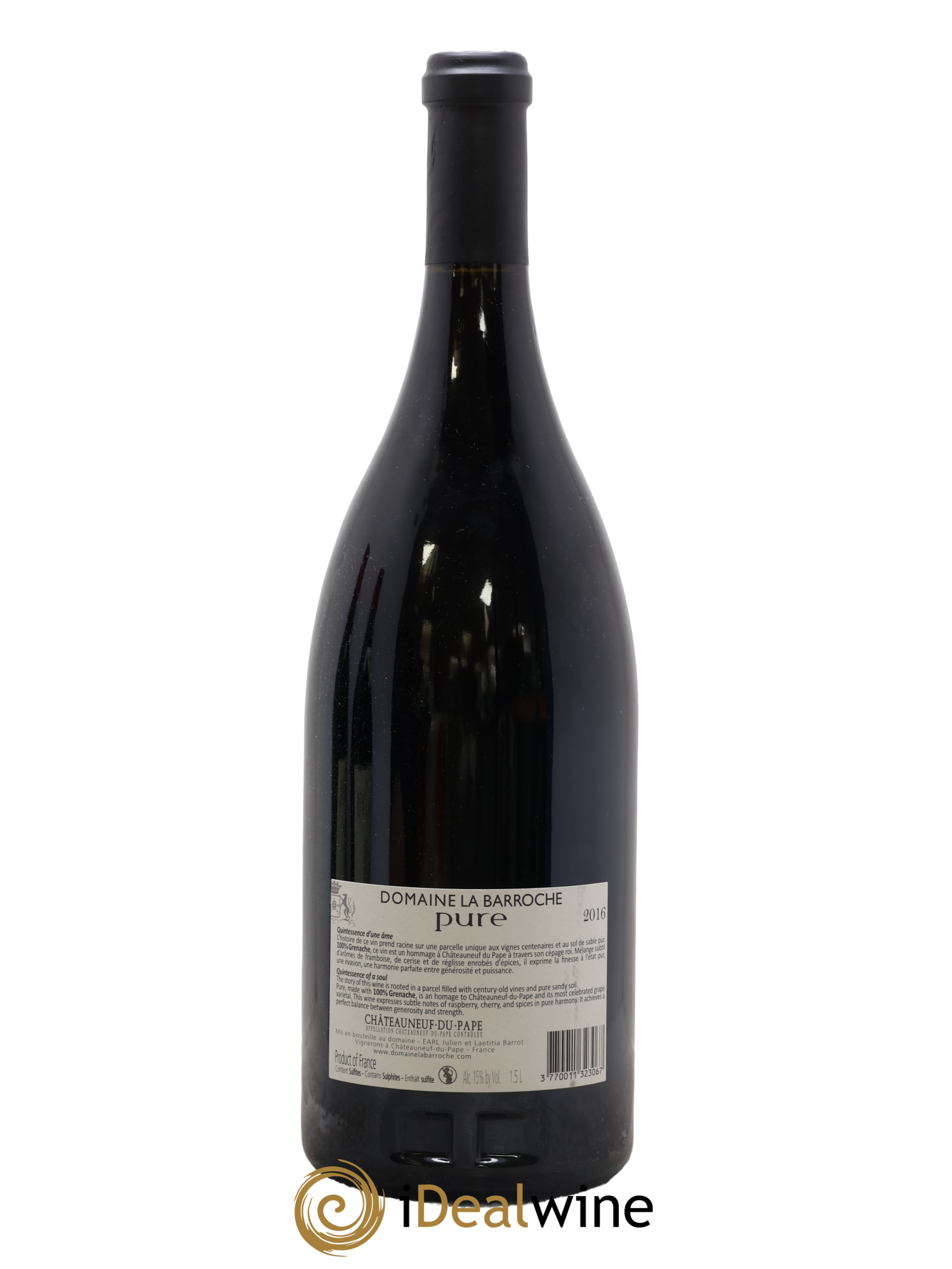 Châteauneuf-du-Pape Cuvée Pure Domaine La Barroche 2016 - Lot de 1 magnum - 1