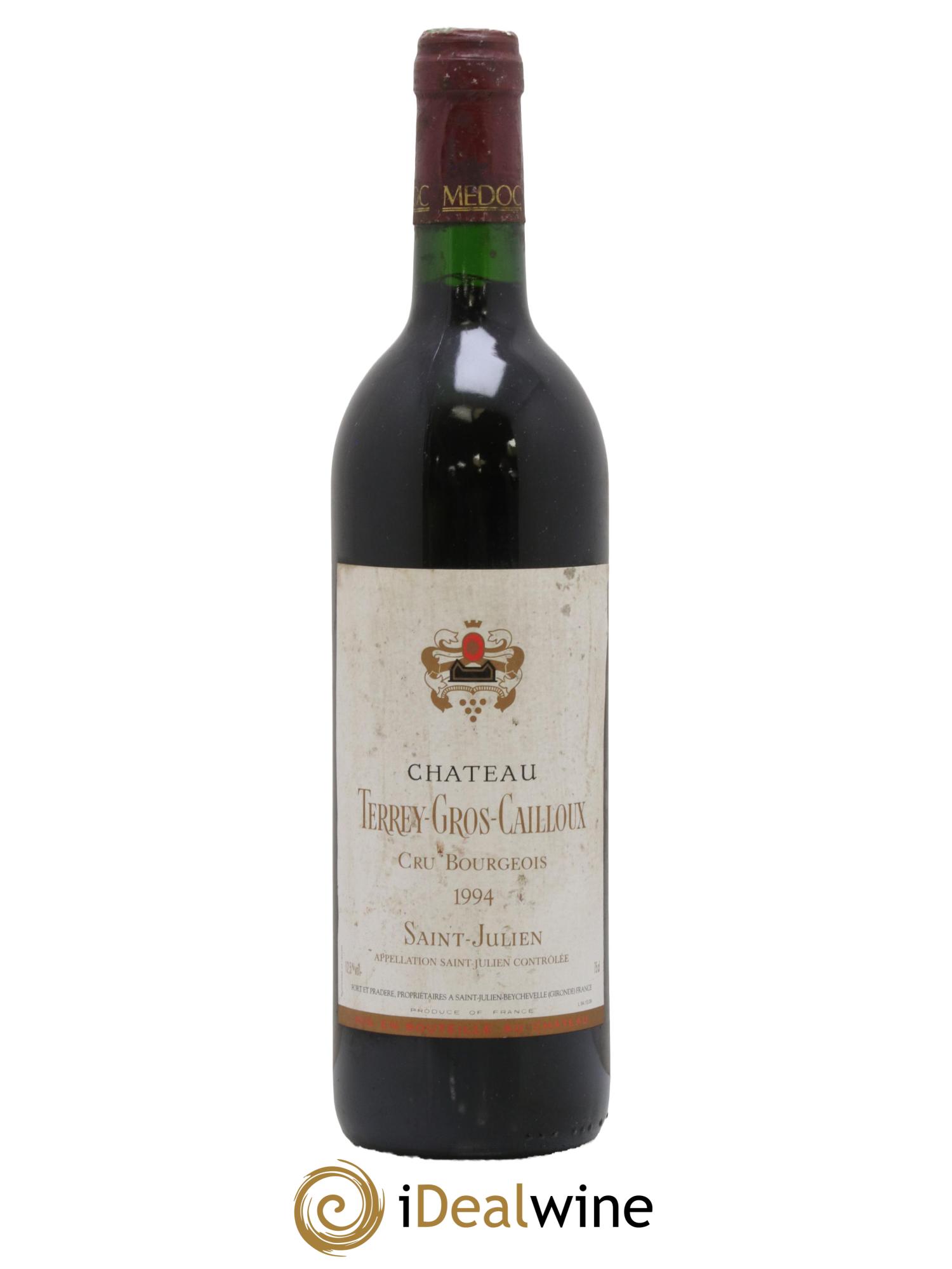 Château Terrey Gros Cailloux Cru Bourgeois 1994 - Lot de 1 bouteille - 0