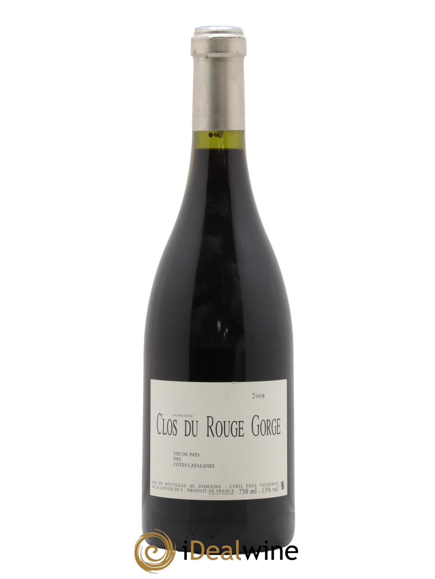 Côtes Catalanes Clos du Rouge Gorge Cyril Fhal 2008 - Posten von 1 Flasche - 0