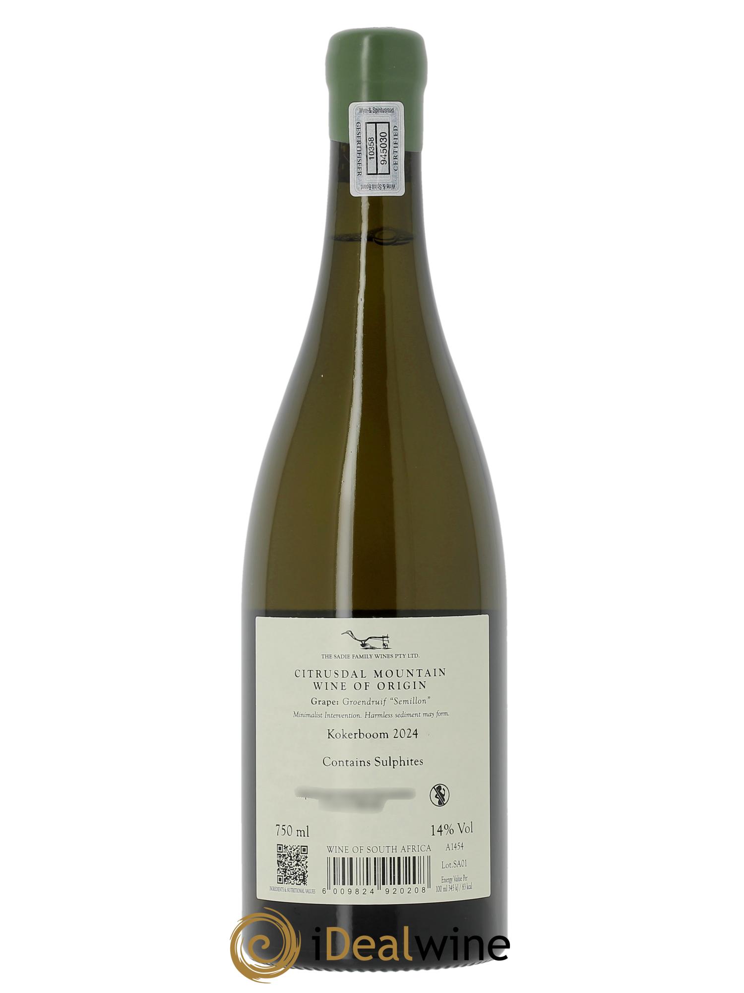 Olifants River The Sadie Family Kokerboom 2024 - Lot de 1 bouteille - 1