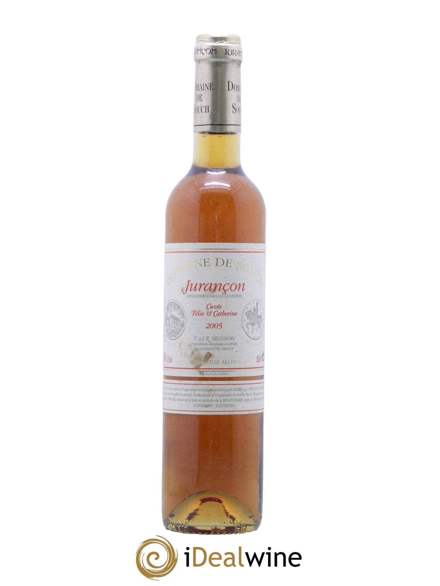 Jurançon Cuvee Felix Et Catherine Domaine De Souch 2005 - Lot de 1 format 50cl - 0