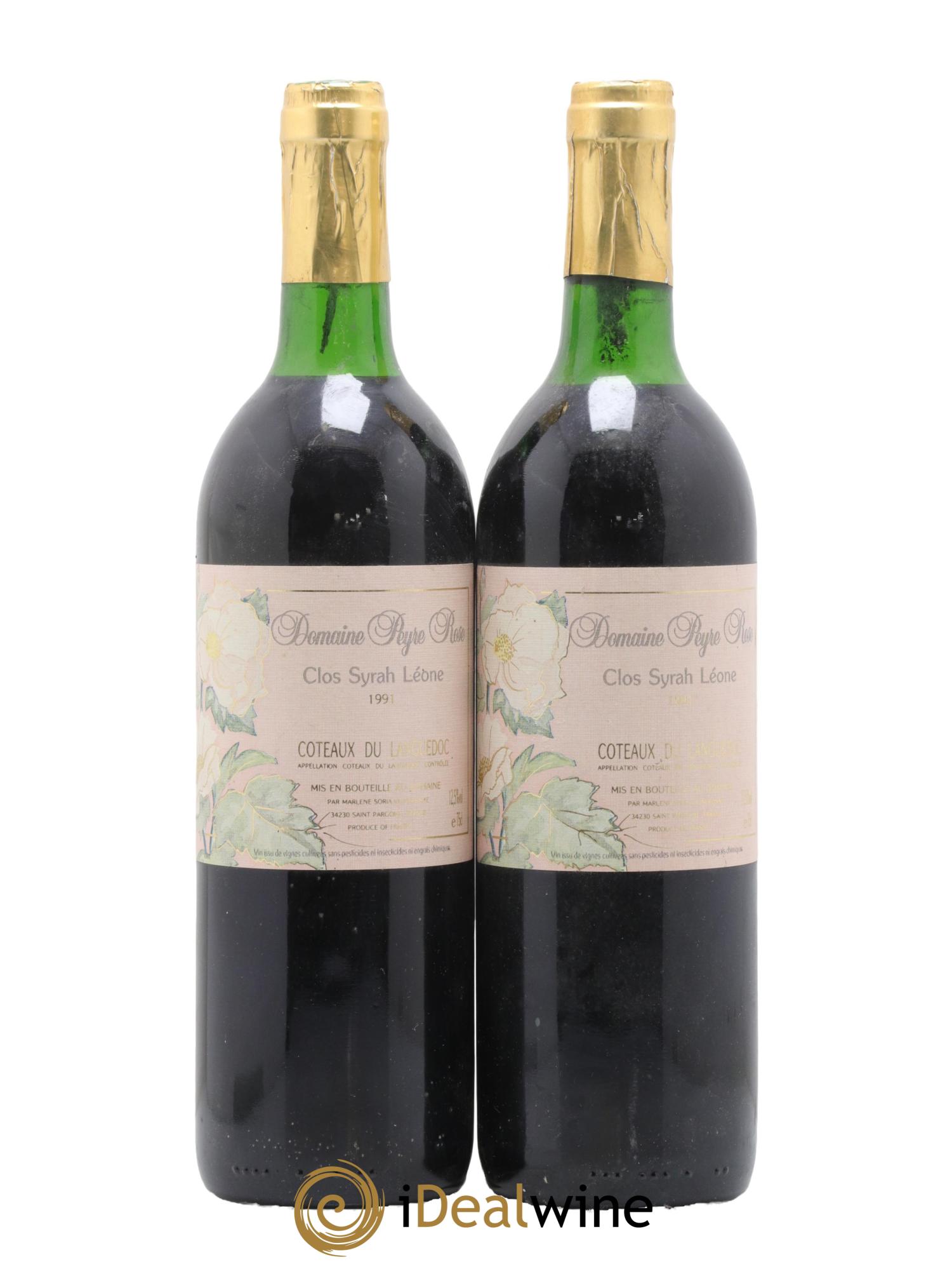 Coteaux du Languedoc Domaine Peyre Rose Belle Léone (anciennement Syrah Léone) Marlène Soria 1991 - Lot de 2 bouteilles - 0