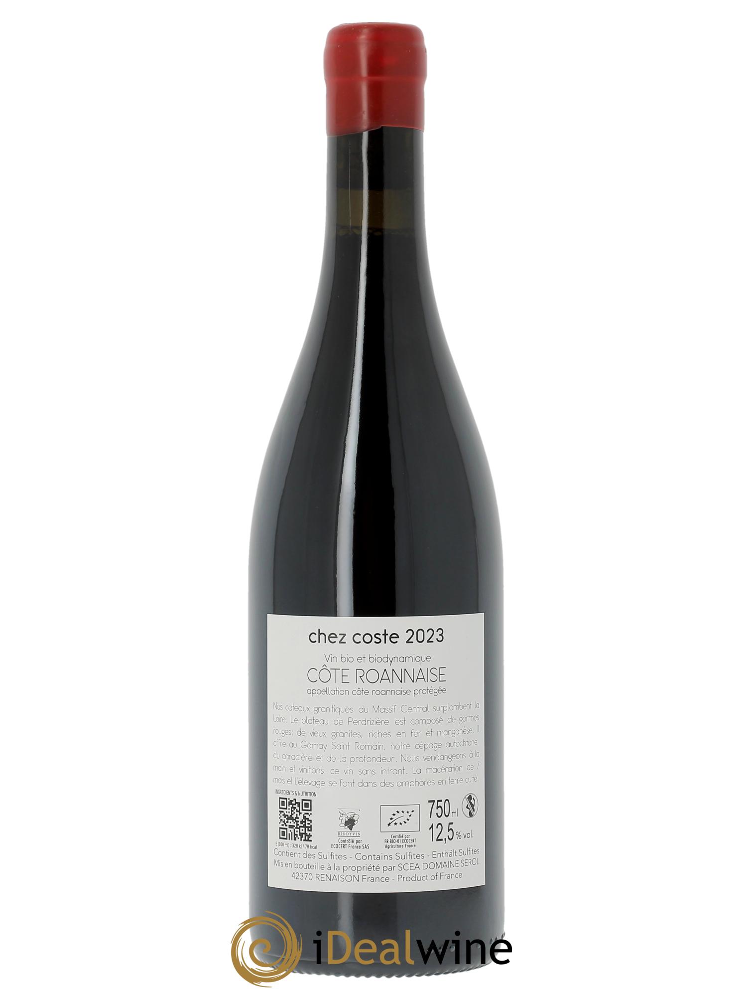 Côte Roannaise Chez Coste Domaine Sérol  2023 - Lot de 1 bouteille - 1